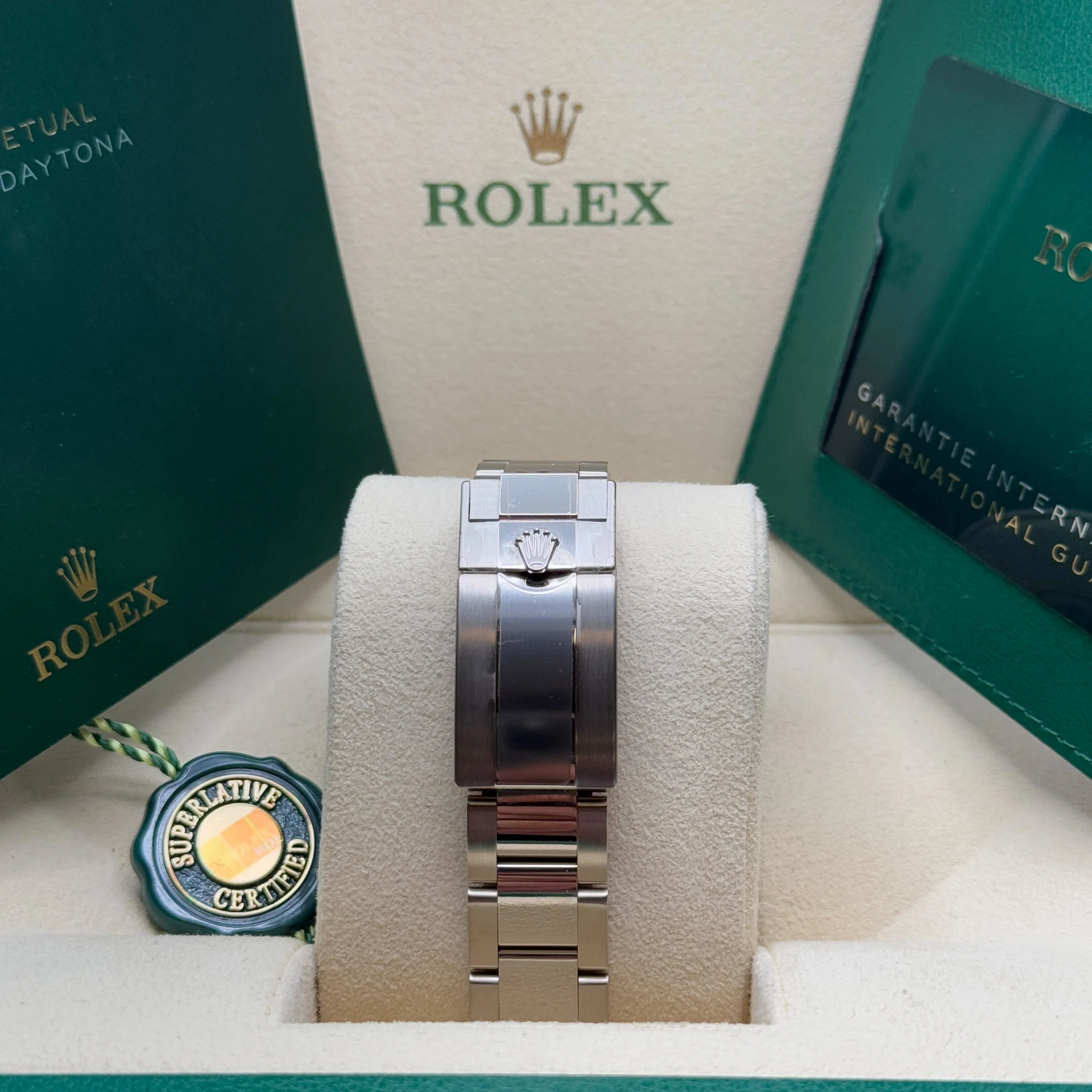 [Super Clone]Rolex Daytona White Gold / Black/ Diamond-Set /Oyster  m126509-0002