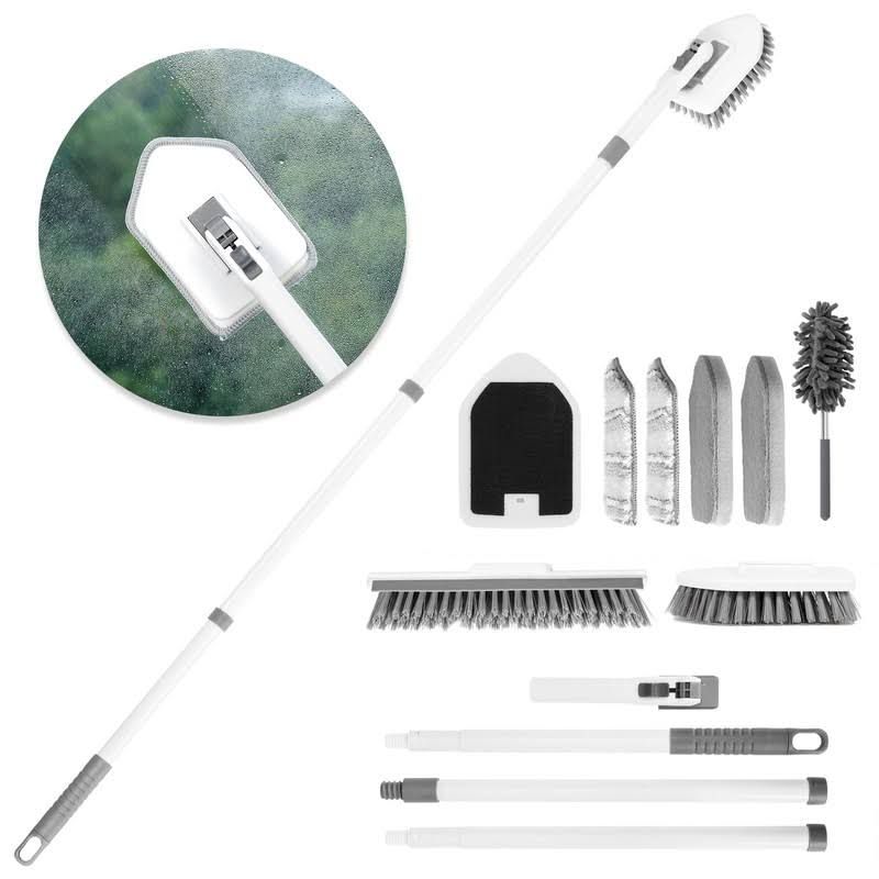 ZZ LAZYCOTTAGE Shower Scrubber Cleaning Brush with Long Handle, 57