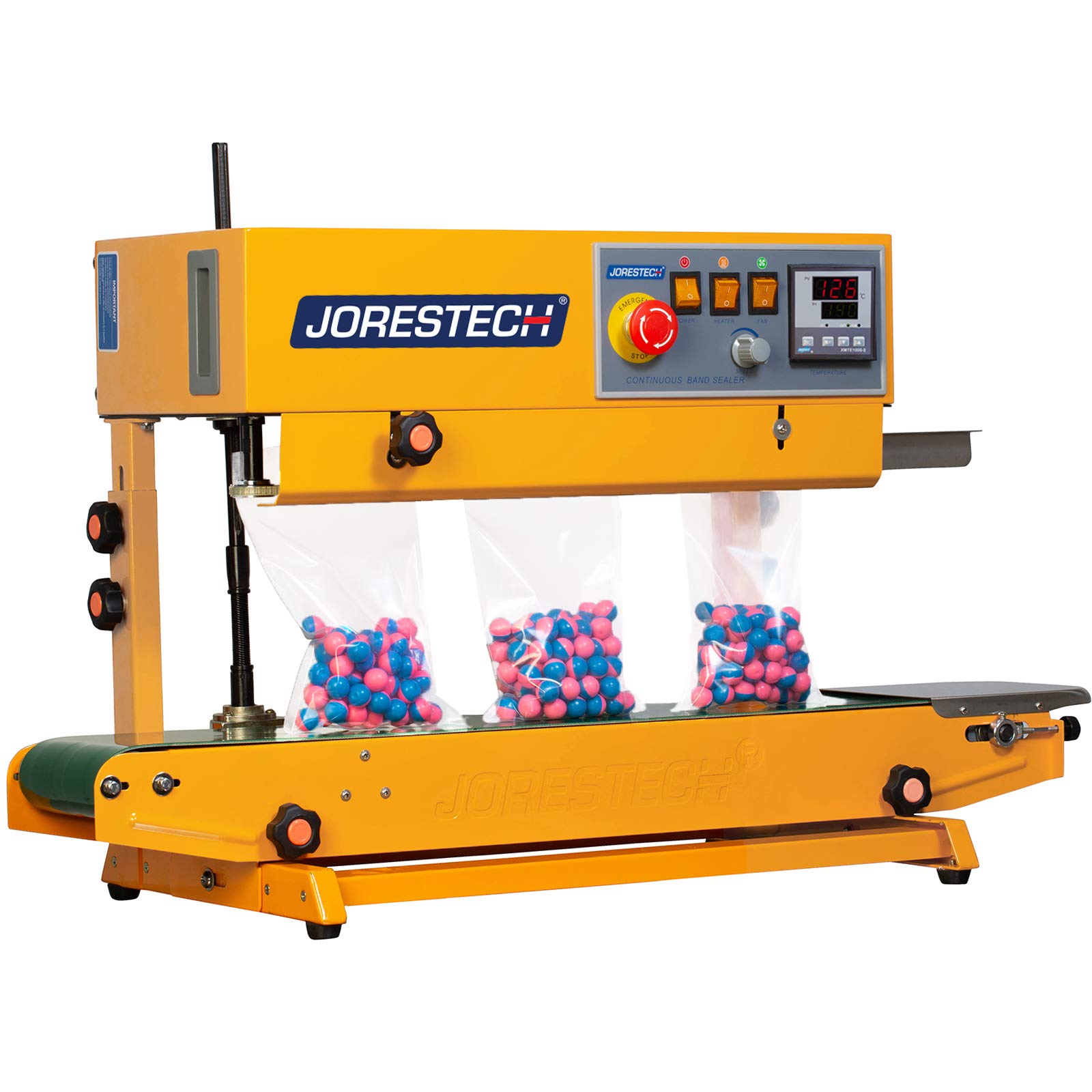 Industrial Continuous Band Sealer for Plastic & Laminated Bags Horizontal/Vertical with Upgraded Digital Temperature Control CBS-630D
