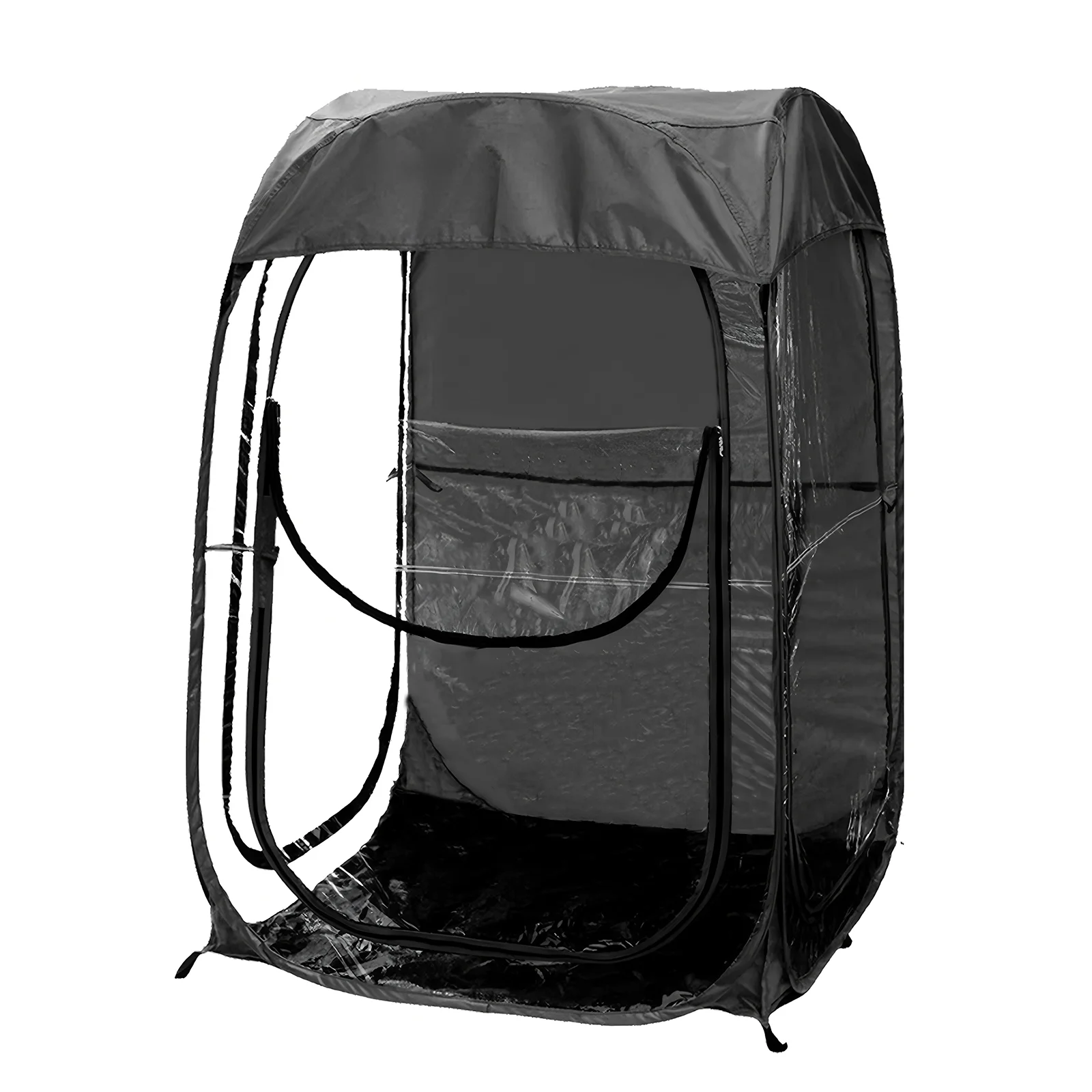 Portable Pop Up Tent, Instant Setup Sports Shelter for Camping/Fishing, Wind Rain Protection, Lightweight Compact Carry (21"), Black Image 6
