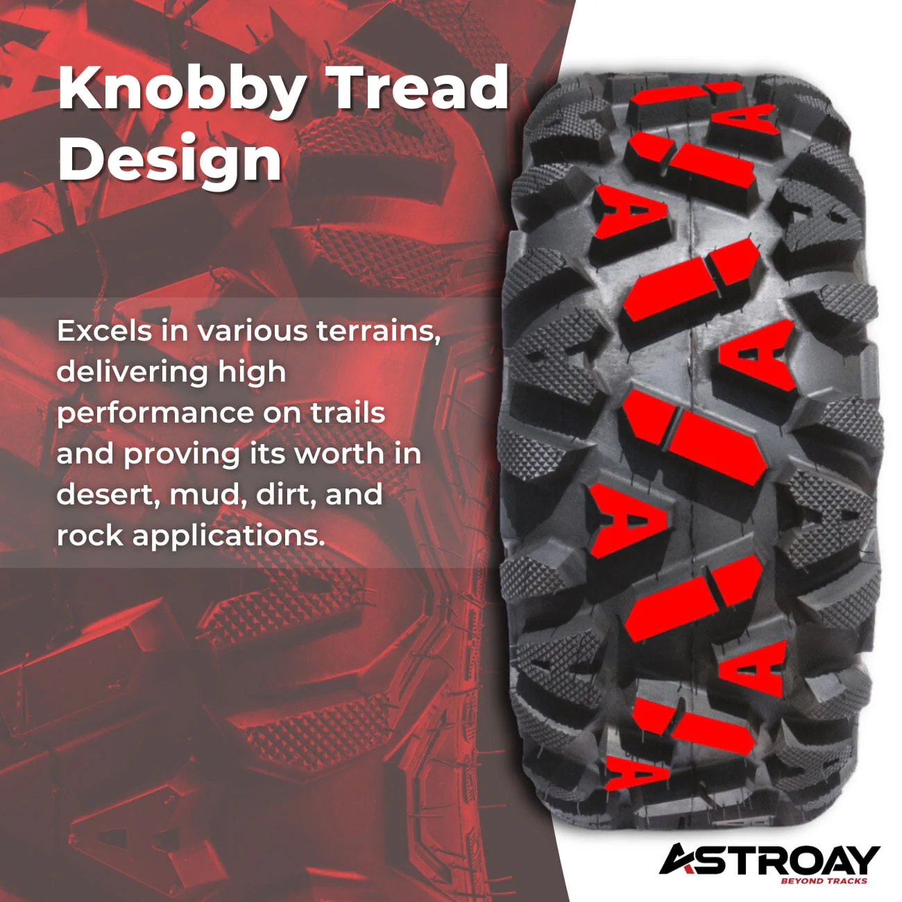 25 x 10 12 Knight Utility ATV/UTV Tire - Image 3