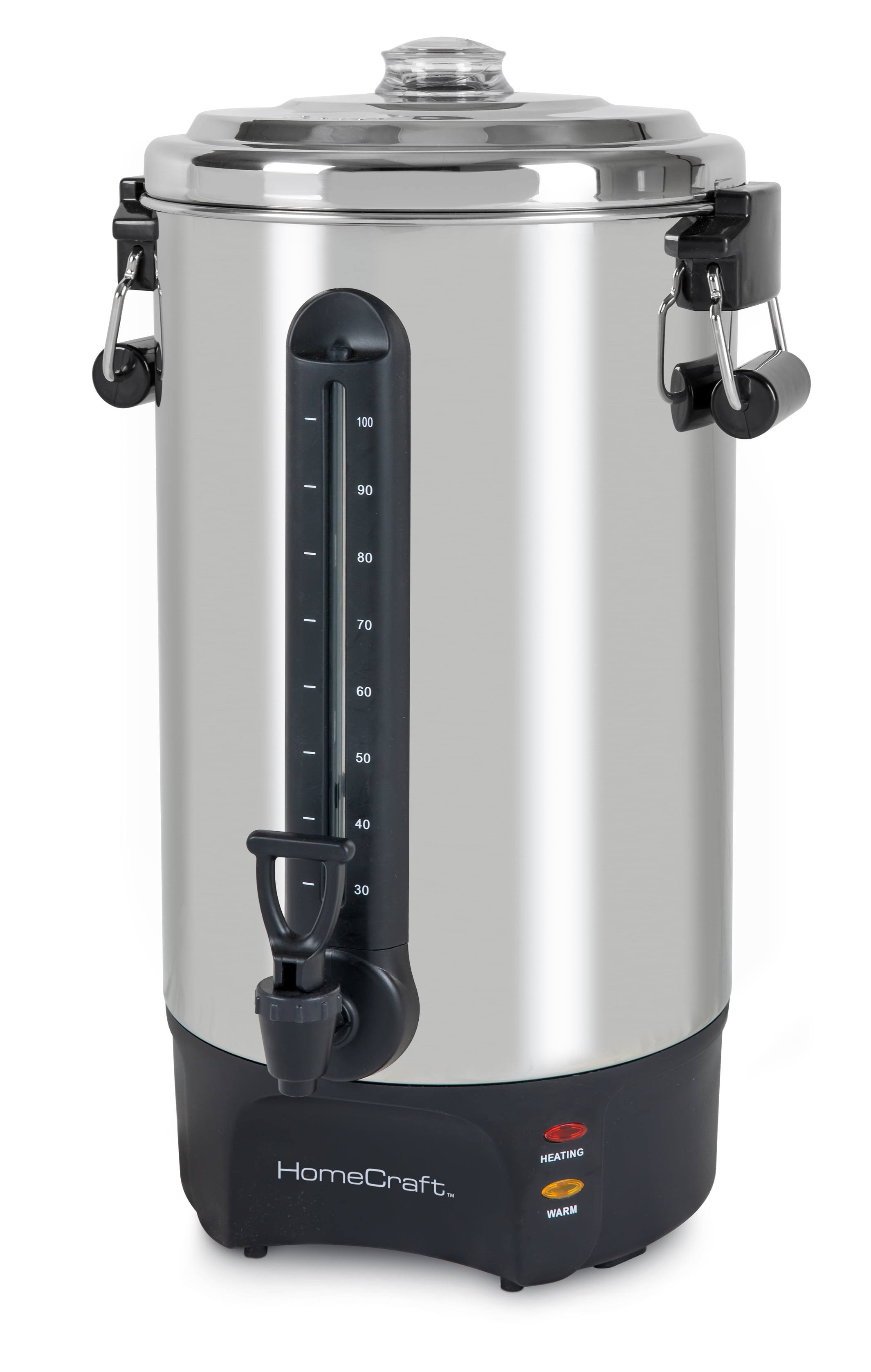Homecraft Hccu100ss Quick-Brewing 1500-Watt Automatic 100-Cup Coffee Urn, Stainless Steel