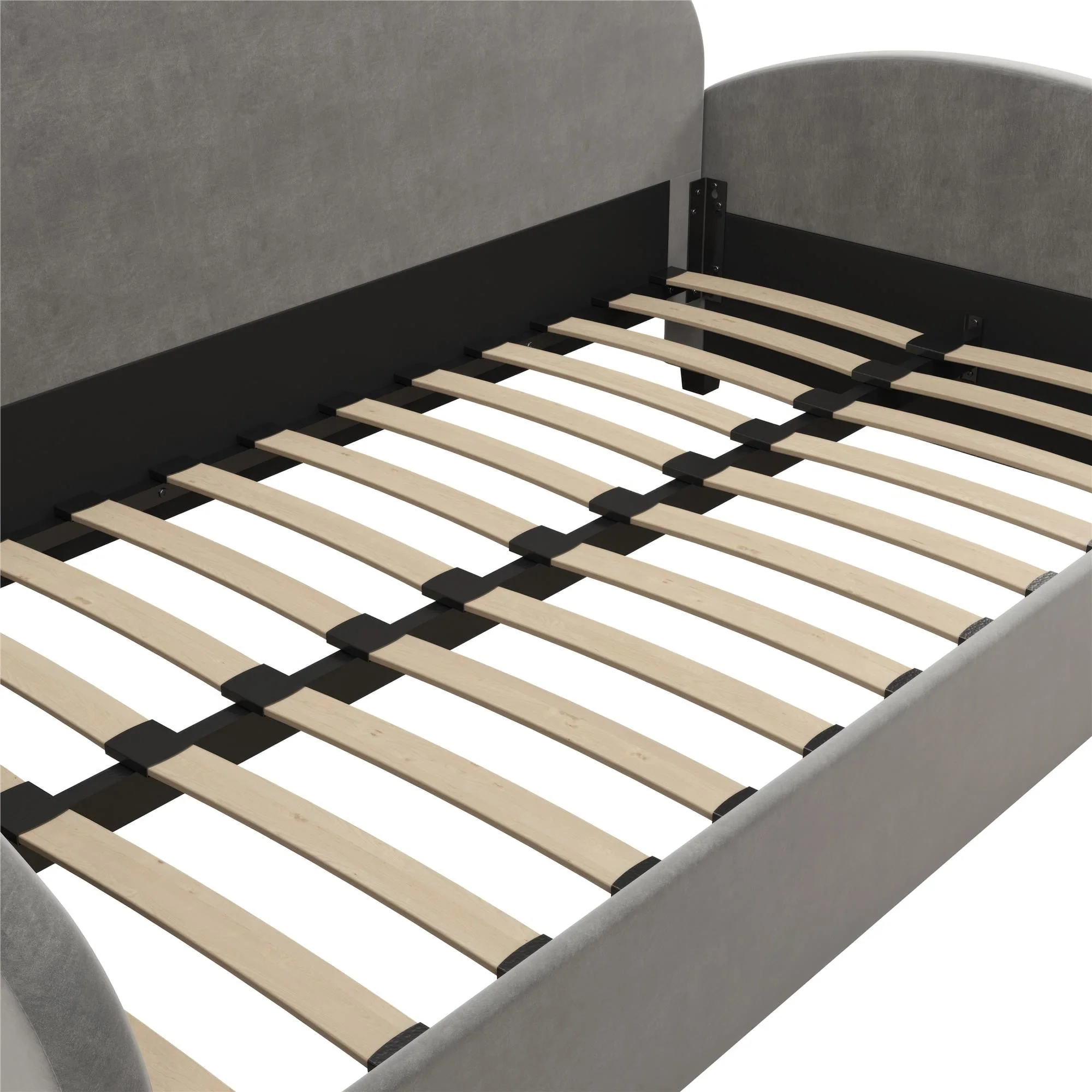 Mr. Kate Moon Upholstered Daybed Frame, Twin, Light Gray Velvet