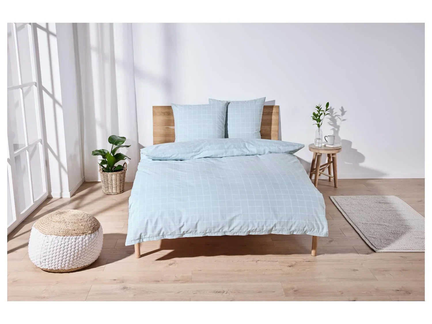 LIVARNO home Parure de lit double face en percale, 240 x 220 cm