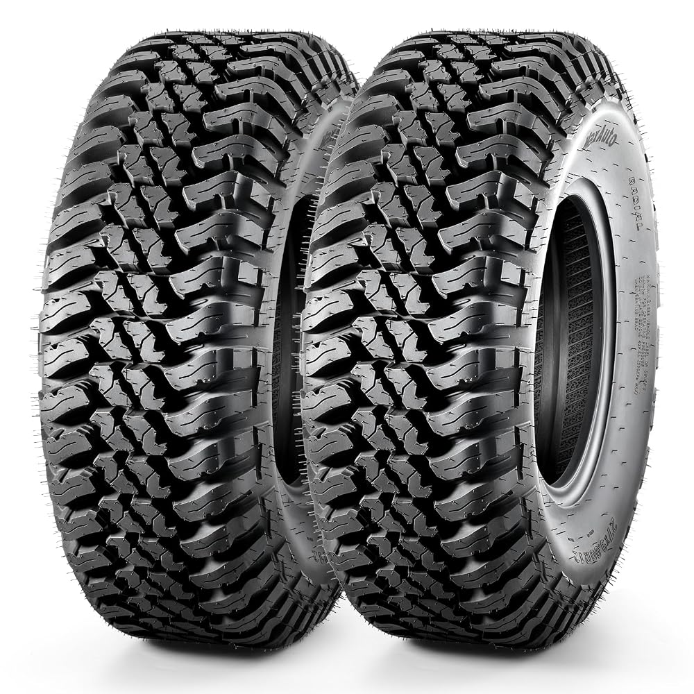 MaxAuto 27x9R12 ATV/UTV Radial Tire, 27x9x12 Medium/hard terrain off-road tire,Heavy-duty 8-Ply RockClaw-V1 Series,Set of 2