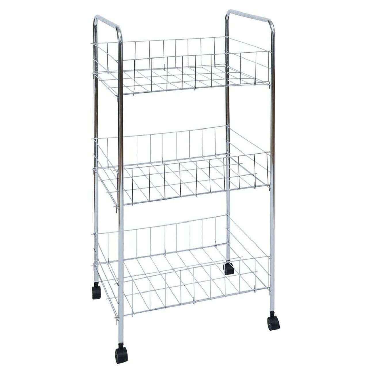 Desserte en métal 3 niveaux - 35,5xH66,5x26cm