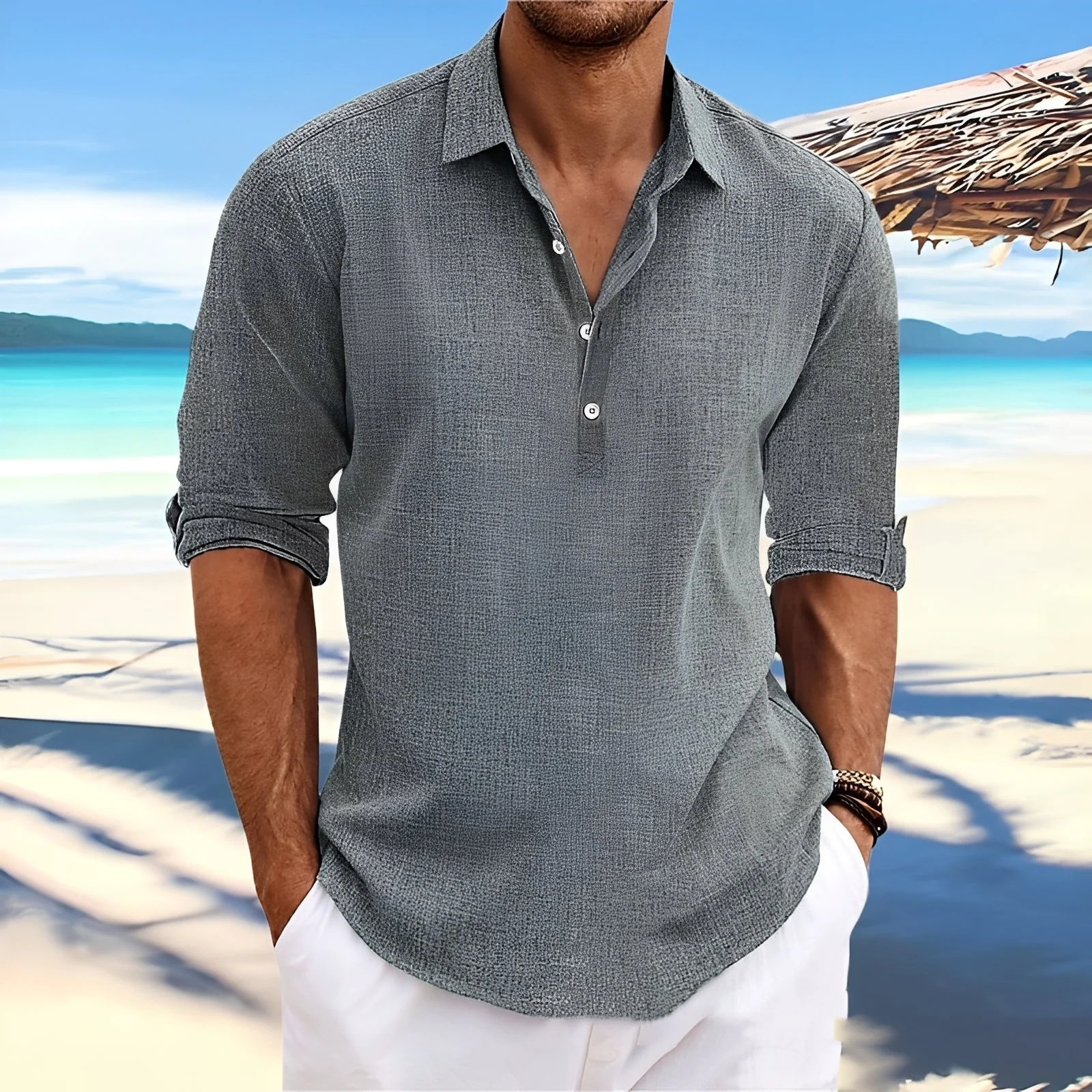 Ricky – Chemise à manches longues pour homme – pour des journées douillettes et chaudes