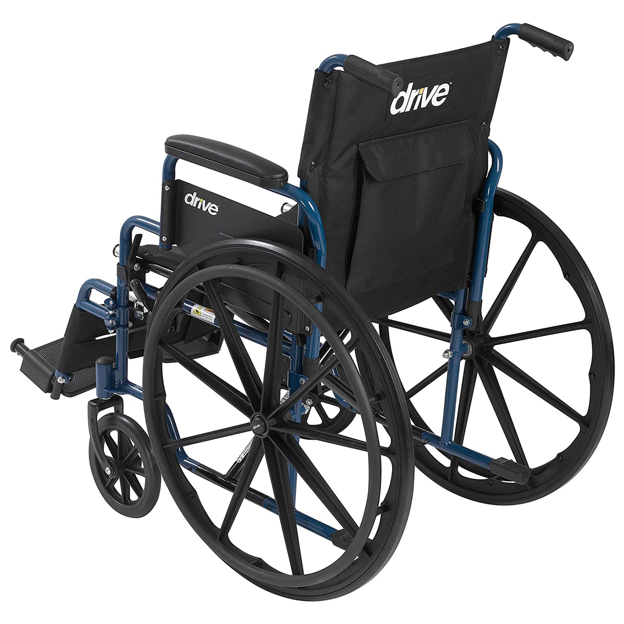 Fauteuil roulant pliant léger Drive Medical Blue Streak avec siège de 51 cm de large