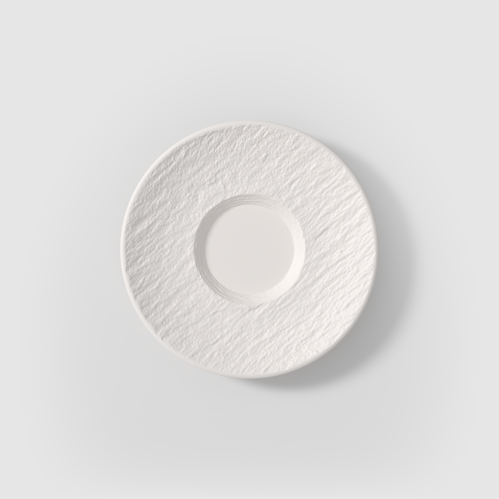 Manufacture Coffee cup saucer - White, 6.1'', Premium Porcelain