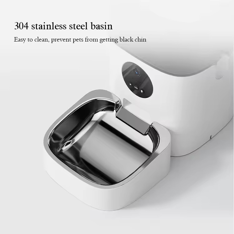 Automatic Portable Battery-Powered Comedero Inteligente Button Control Timed Food Dispenser Voice Recording for Cats