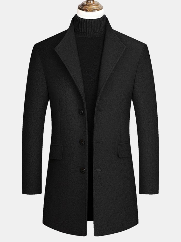 Manteau en laine à larges revers