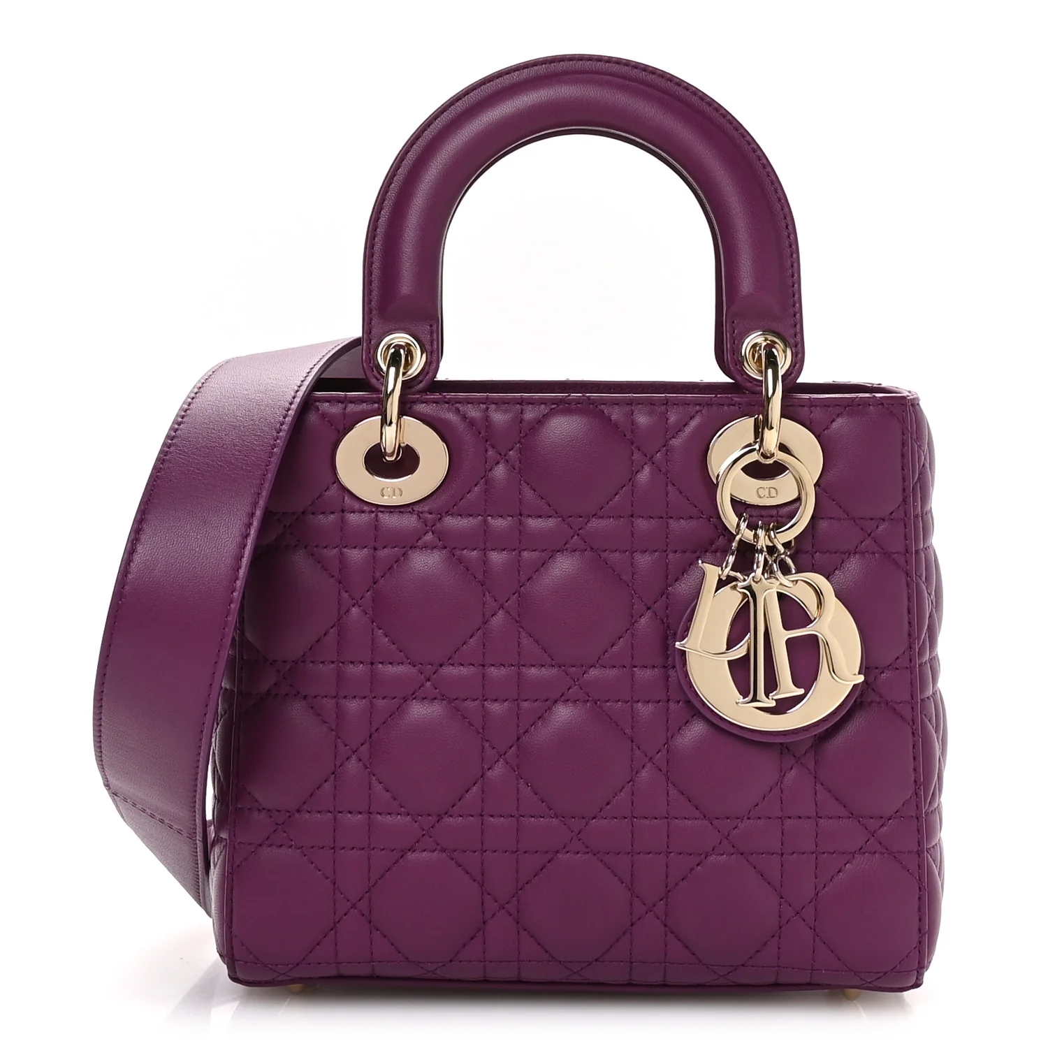 Lambskin Cannage Small My ABCDior Lady Dior Purple