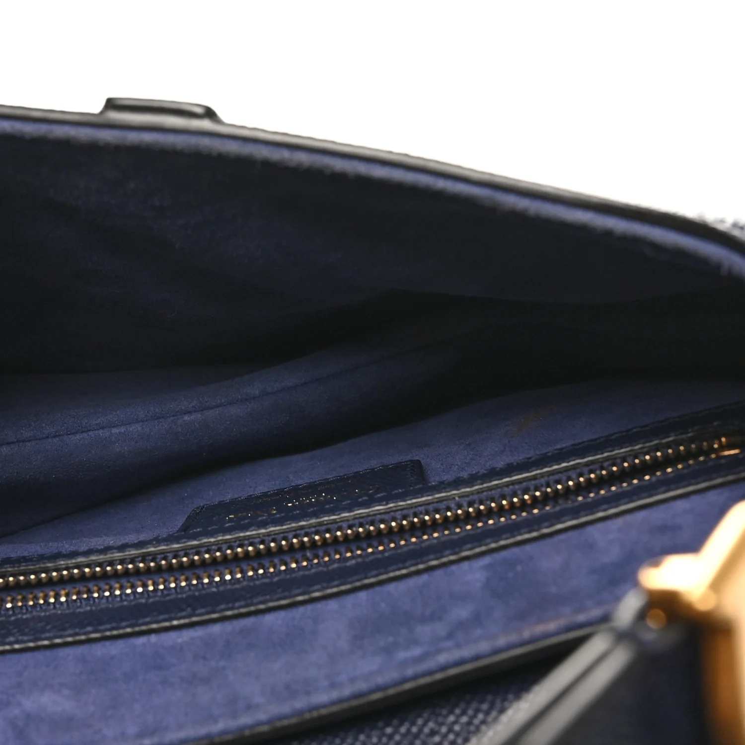 Grained Calfskin Saddle Bag Navy