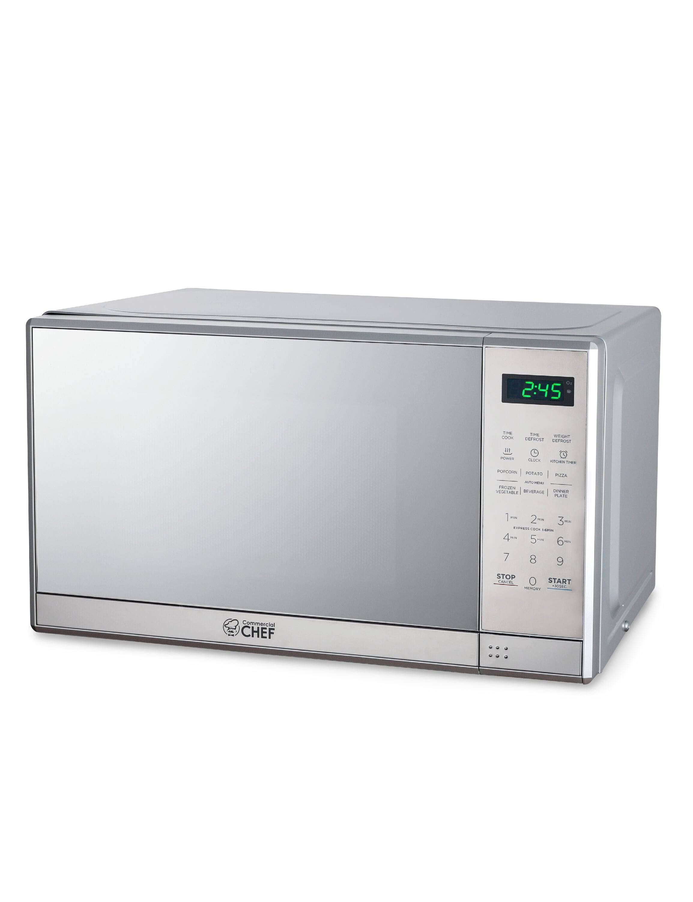 Commercial Chef Countertop Microwave Oven 0.7 Cu. ft. 700W - Stainless Steel