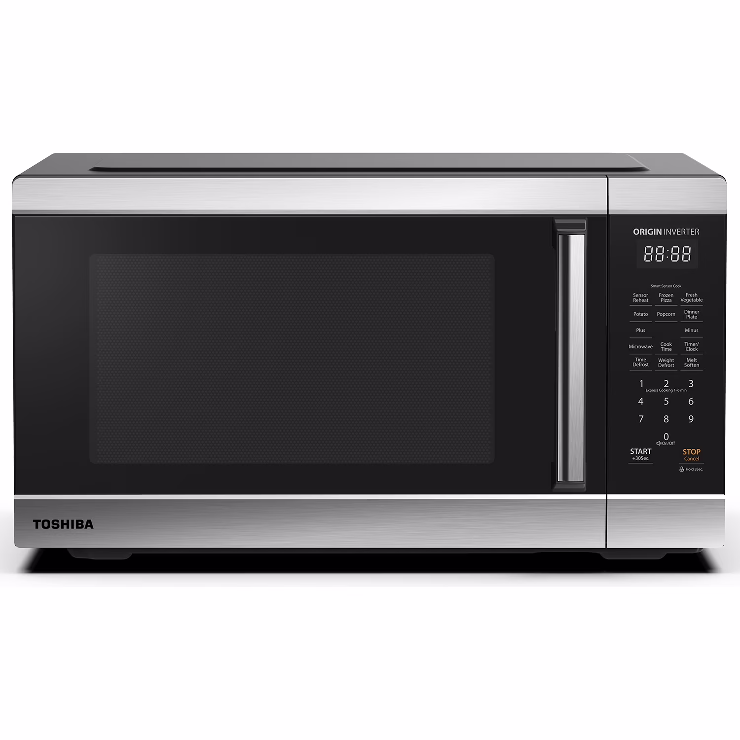 Toshiba 2.2 Cu. Ft. Countertop Microwave Oven, 1200 Watts, Stainless Steel