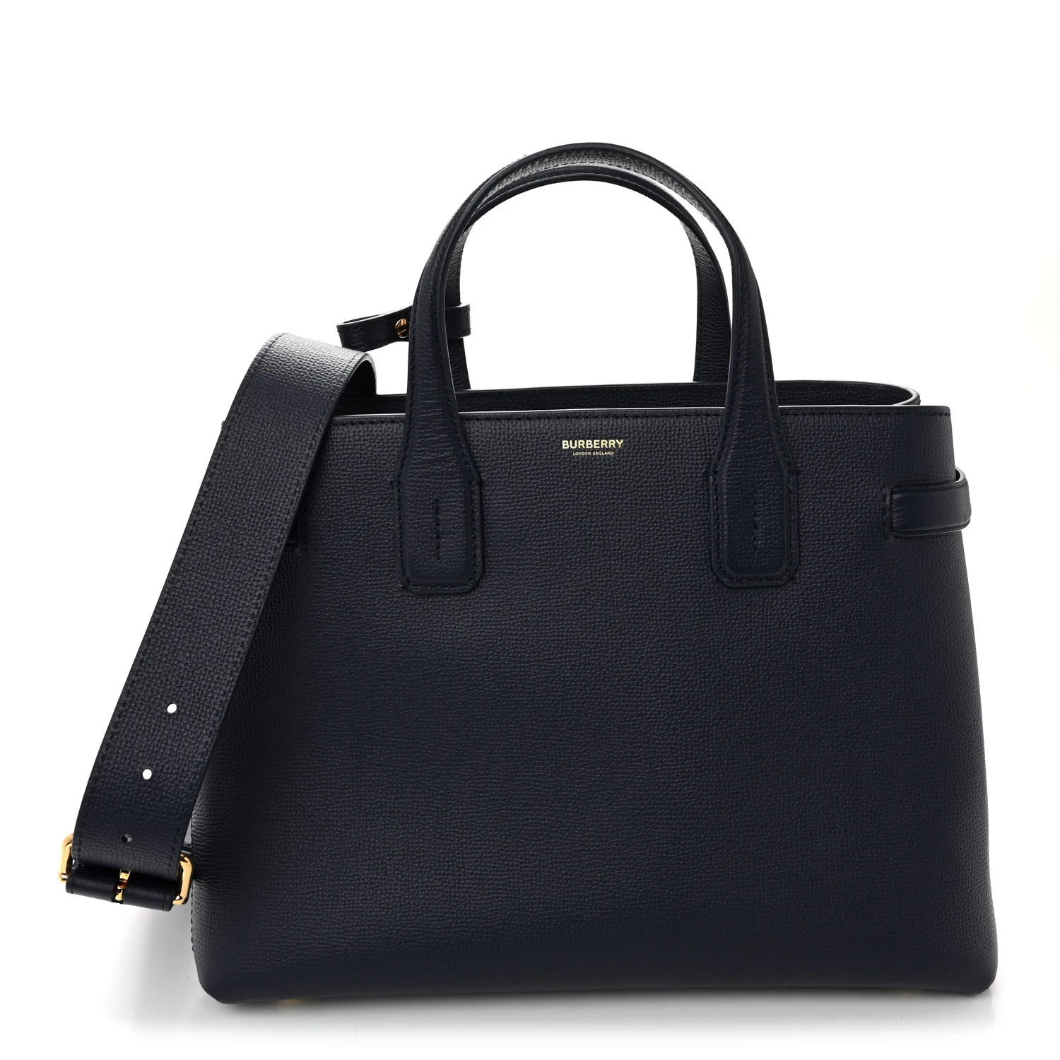 Derby Calfskin Vintage Check Medium Banner Tote Regency Blue