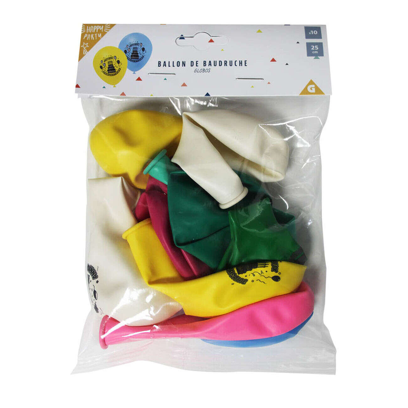 Ballon de baudruche anniversaire x10