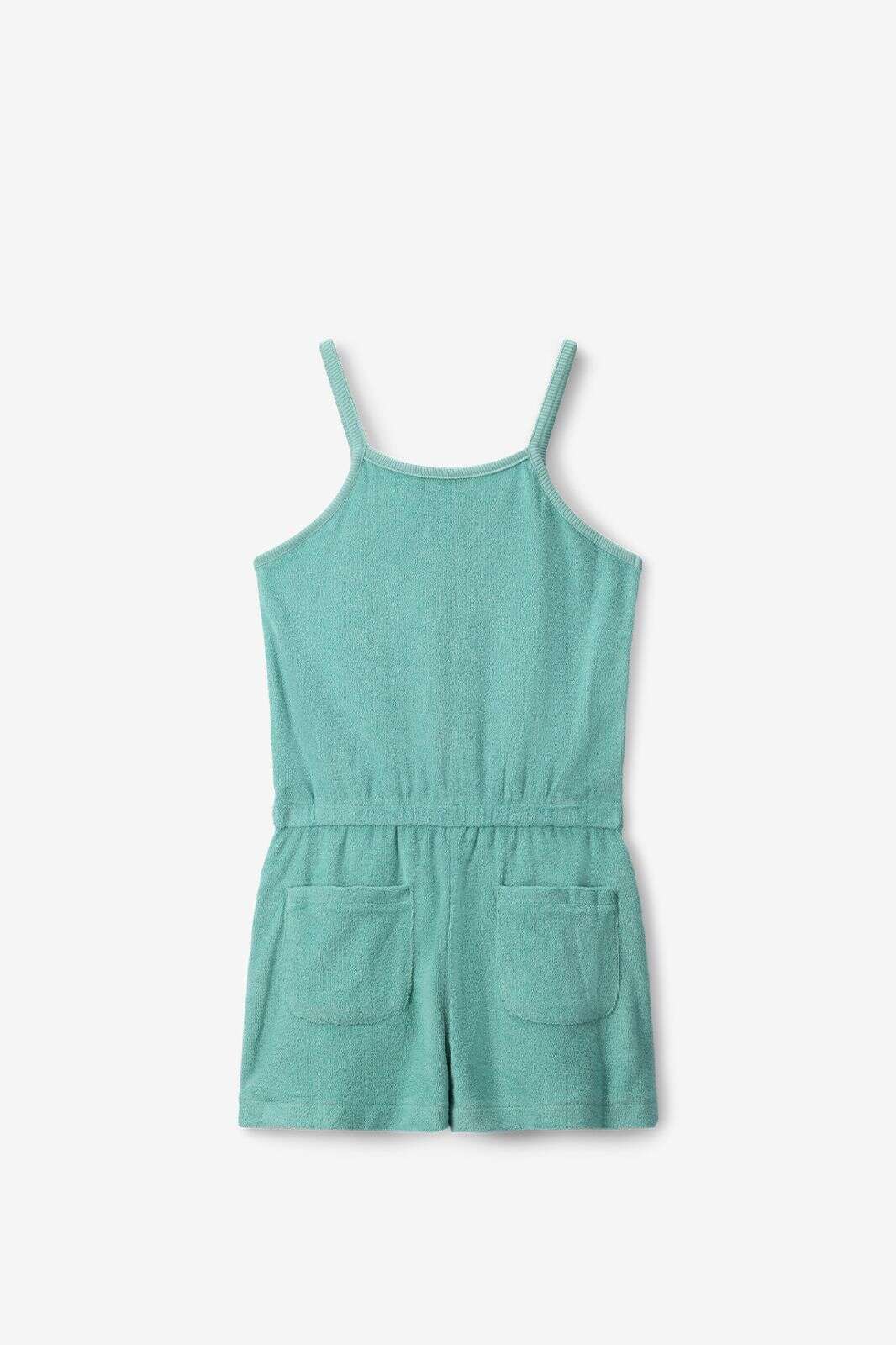 Groene badstof playsuit
