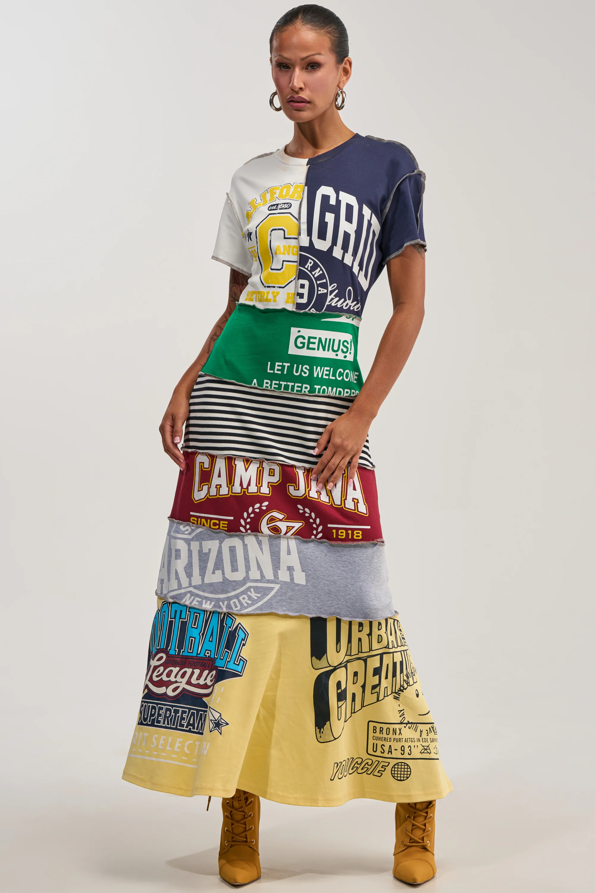 COOL GIRL ENERGY TSHIRT MAXI DRESS - Akira Store