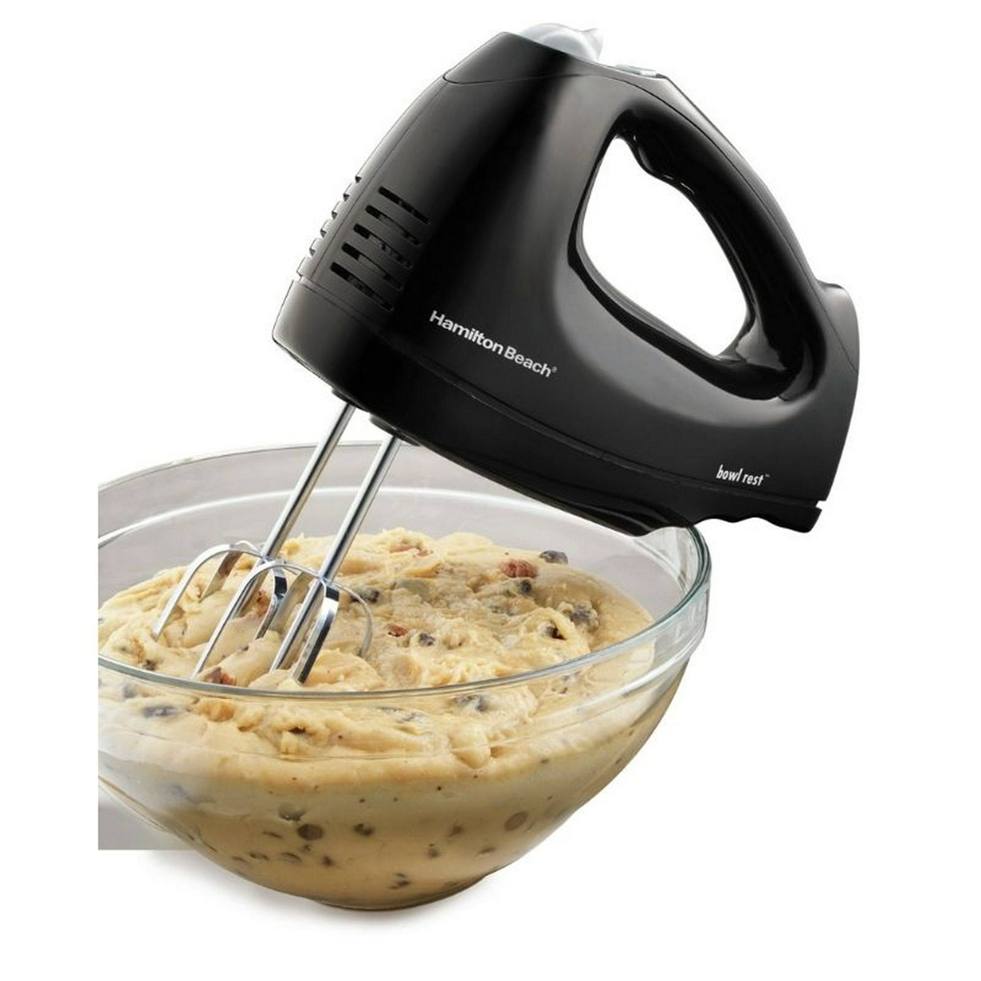 Hamilton Beach Hand Mixer with Snap-On Case, Black