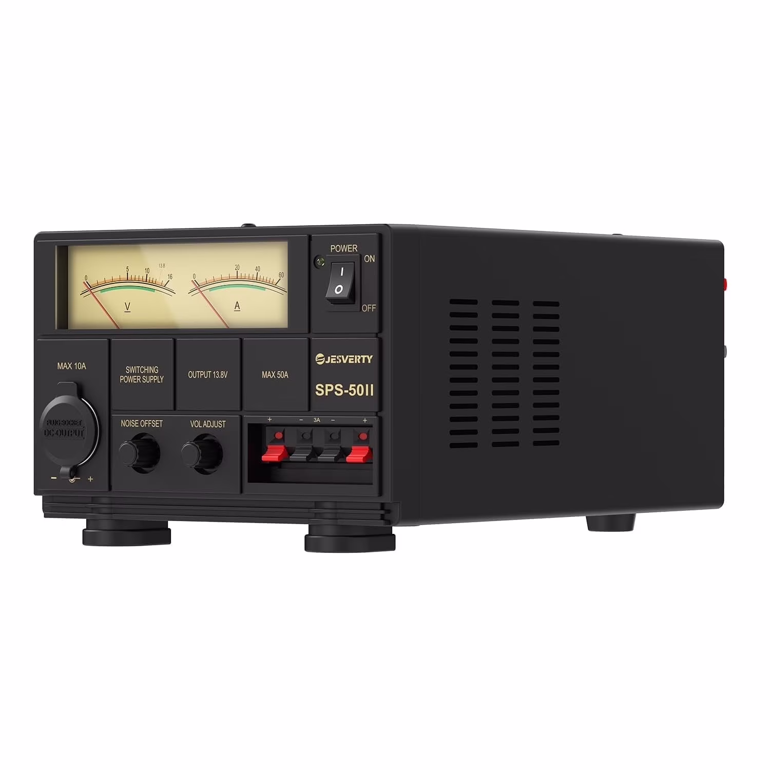 Universal Compact Bench Power Supply- 30 Amp Regulated Home Lab Benchtop AC-to-DC Converter 13.8 Volt/9-15Volt, Cooling Fan, Screw Type Terminals SPS-1332(1332(5-19V 30A)) - Image 3