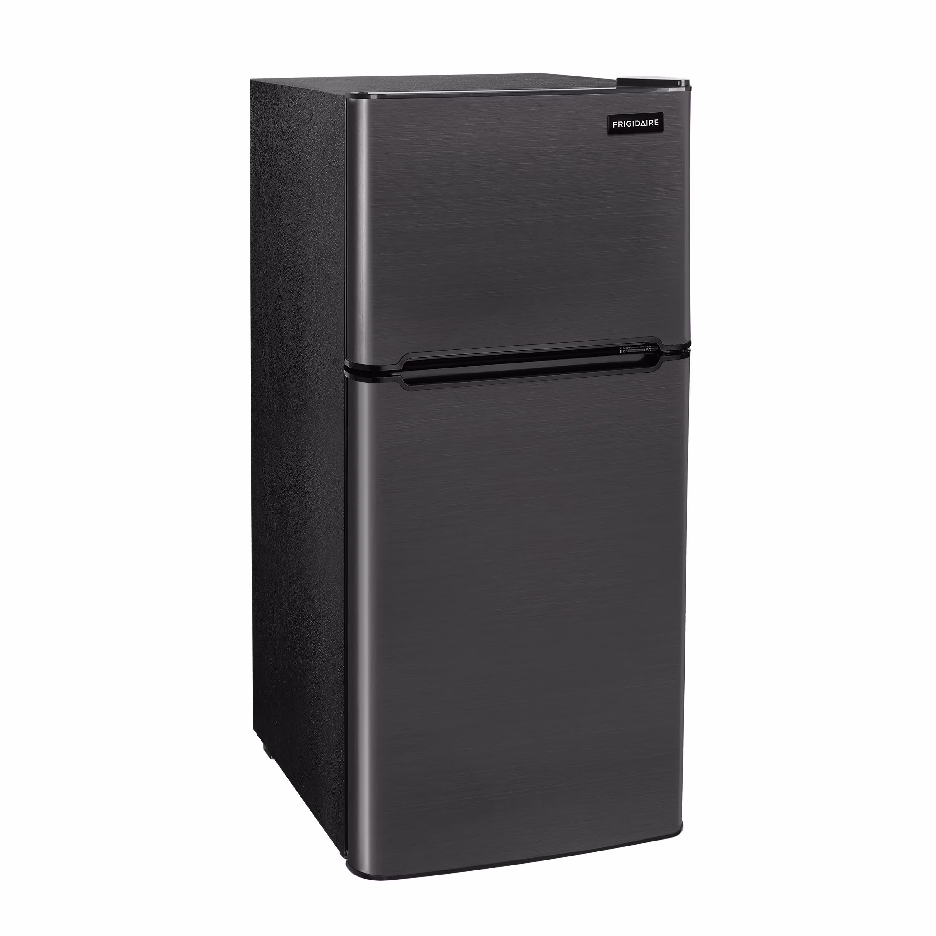 4.5 Cu Ft, 2 Door Refrigerator With Freezer Capacity 1.35 Cu Ft, Manual Defrost Black Stainless Steel