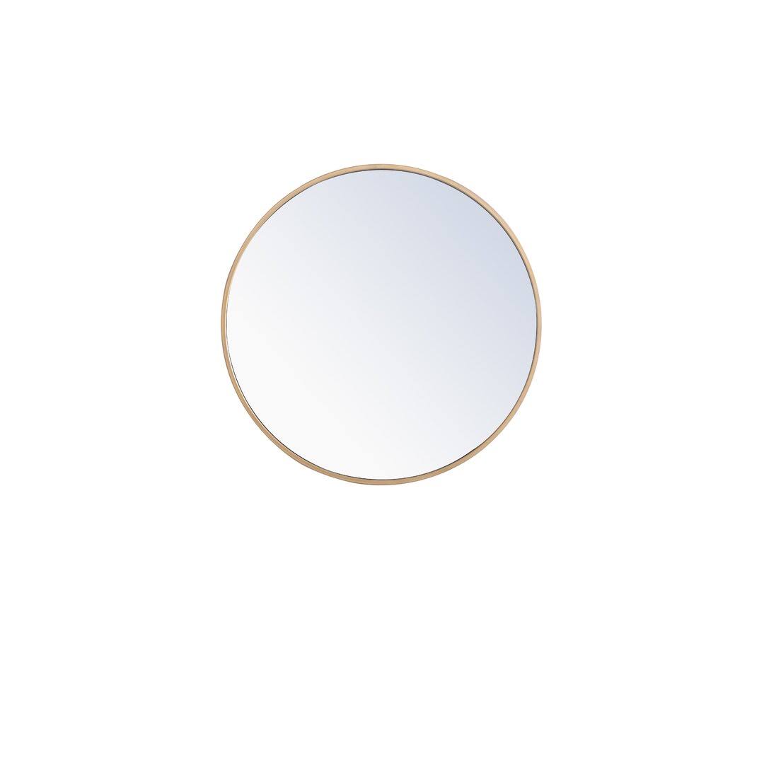 Sabine Metal Round Wall Mirror Finish: Brass, Size: 42