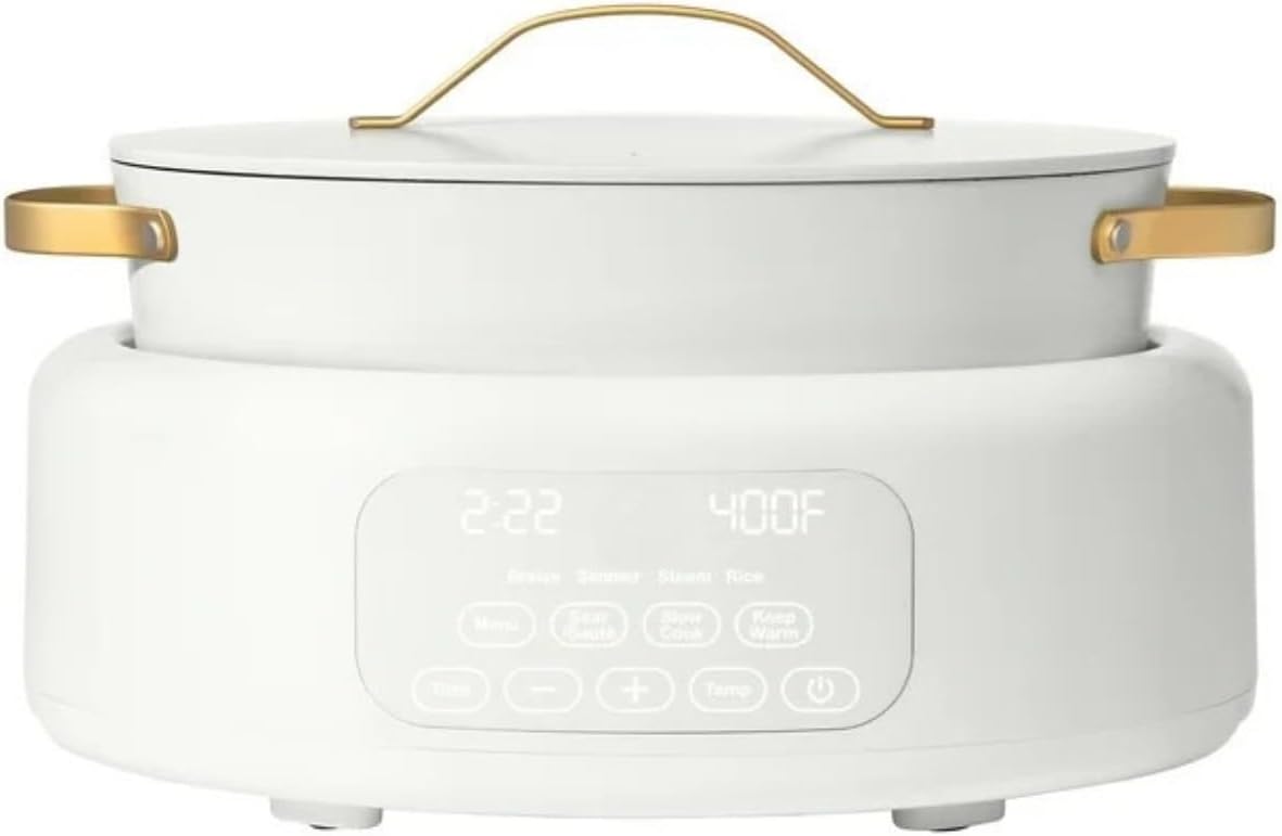 Multi-Cooker 6-Quart 10-in-1 Electric Multi Cooker, Digital Controls, Slow Cook, Steam, Sauté & Rice, Oven-Safe Nonstick Pot