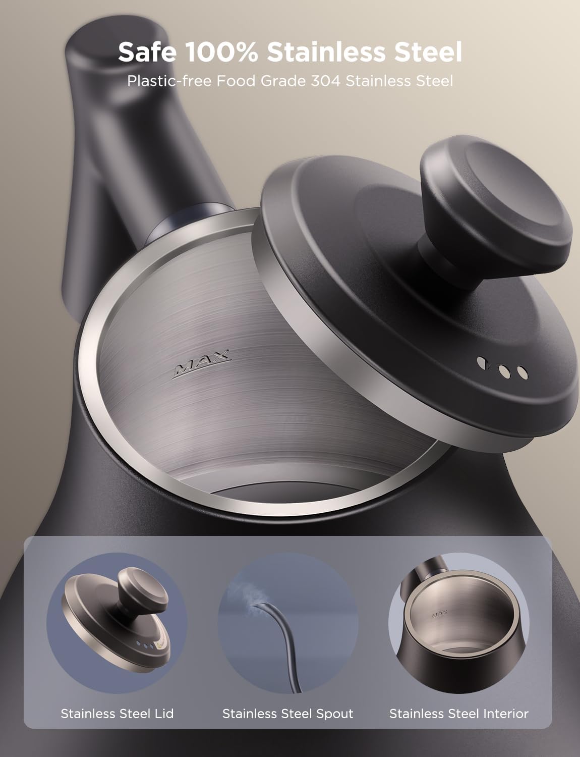 Govee Smart Electric Kettle, WiFi Variable Temperature Gooseneck Tea Kettle