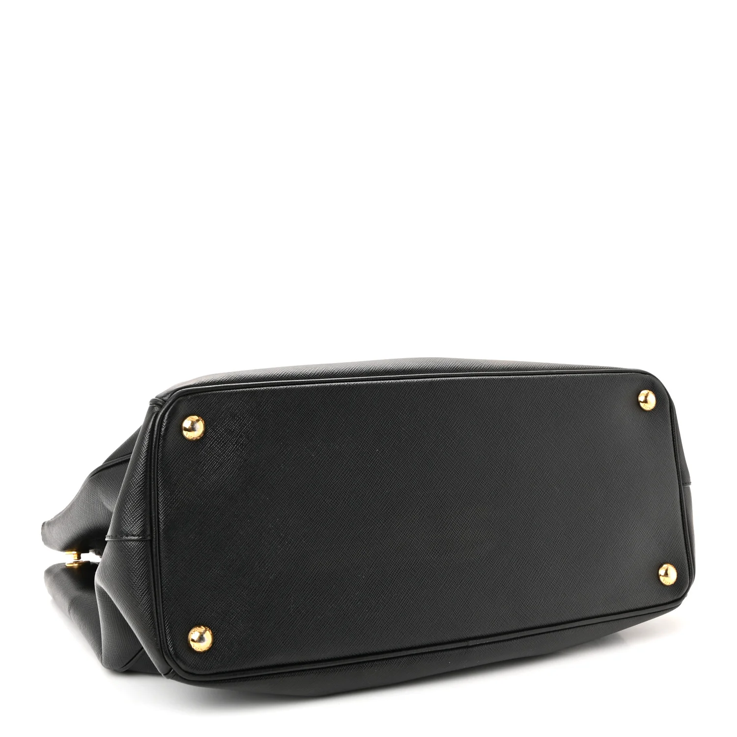Saffiano Lux Large Galleria Double Zip Tote Black