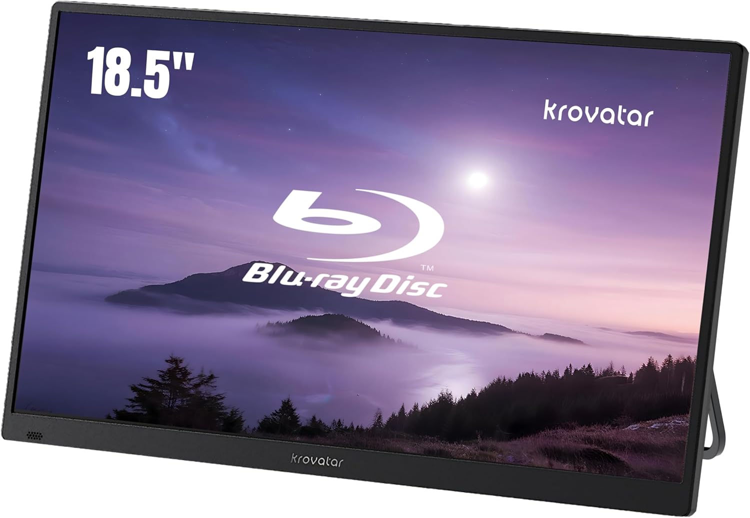 18.5'' FHD IPS 1080P Portable Blu-ray Player with Monitor  Support Blu-ray/DVD/CD Disc Playback  Type C in & HDMI in for Phone/Switch/Pad Sync  USB Max 1TB Playback