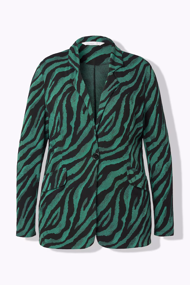 Slim-fitting zebra pattern blazer