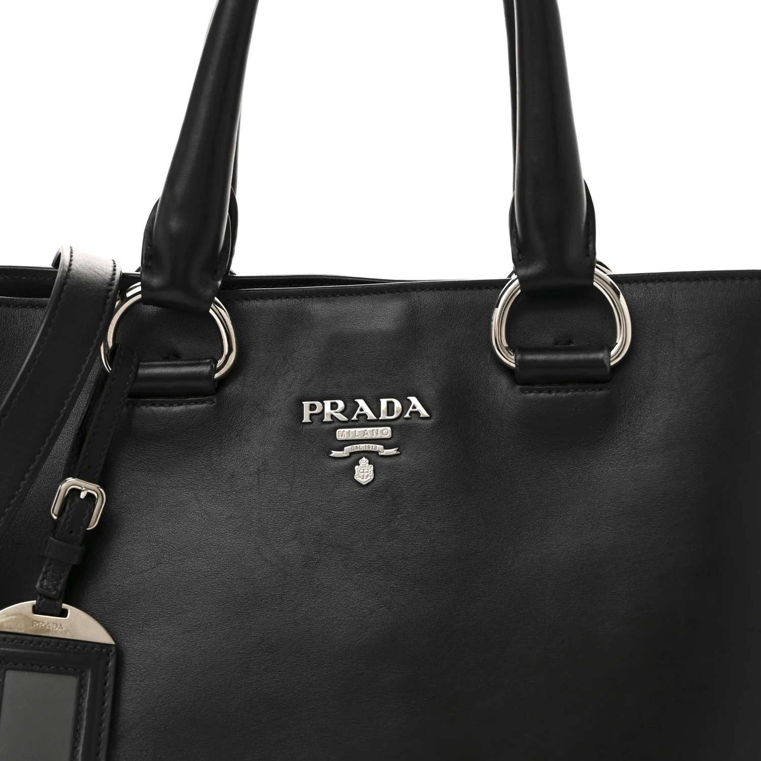 Soft Calf Shopping Tote Black