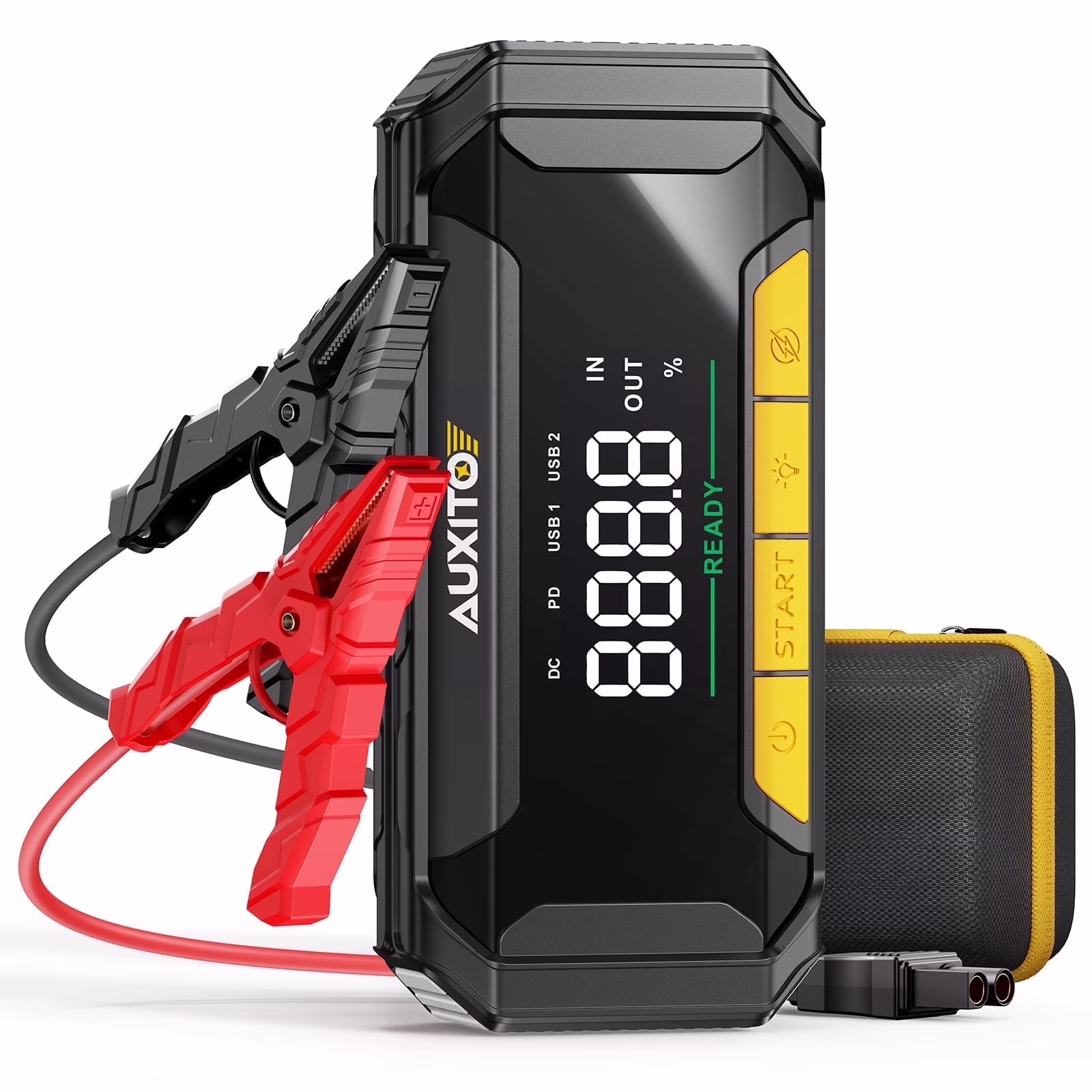 AUXITO Jump Starter 8000A Peak Jump Box(All Gas, up to 10.0 L Diesel Engine) 12V Car Portable Battery Jump Starter, Auto Battery Booster Pack, with 3 - Mode Flashlight