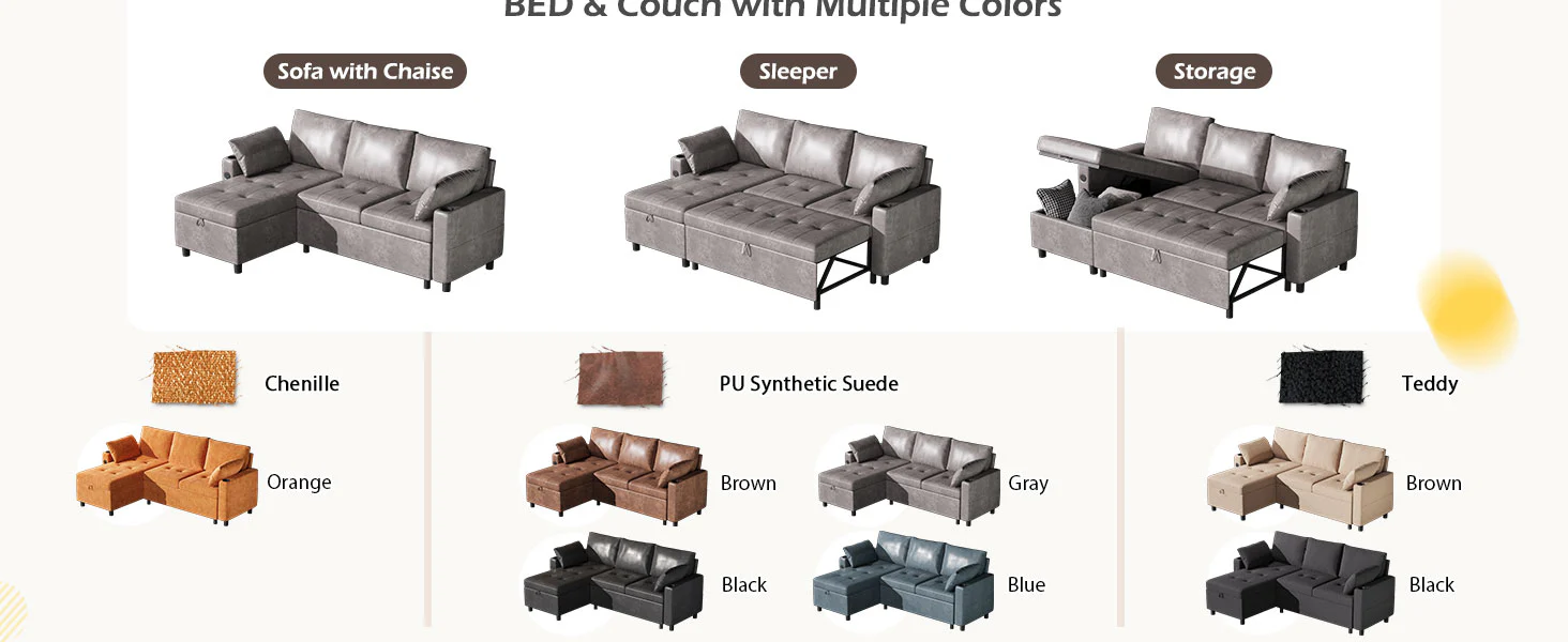 convertible chair bed 3-in-1