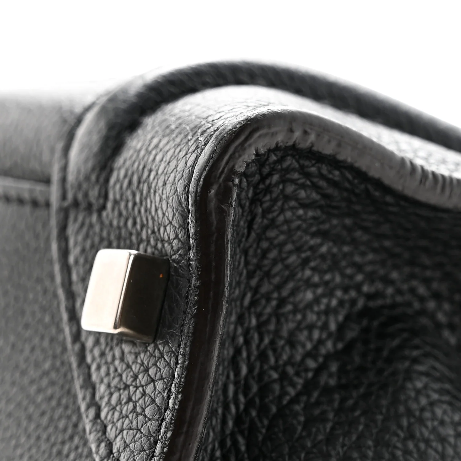 Drummed Calfskin Micro Luggage Black
