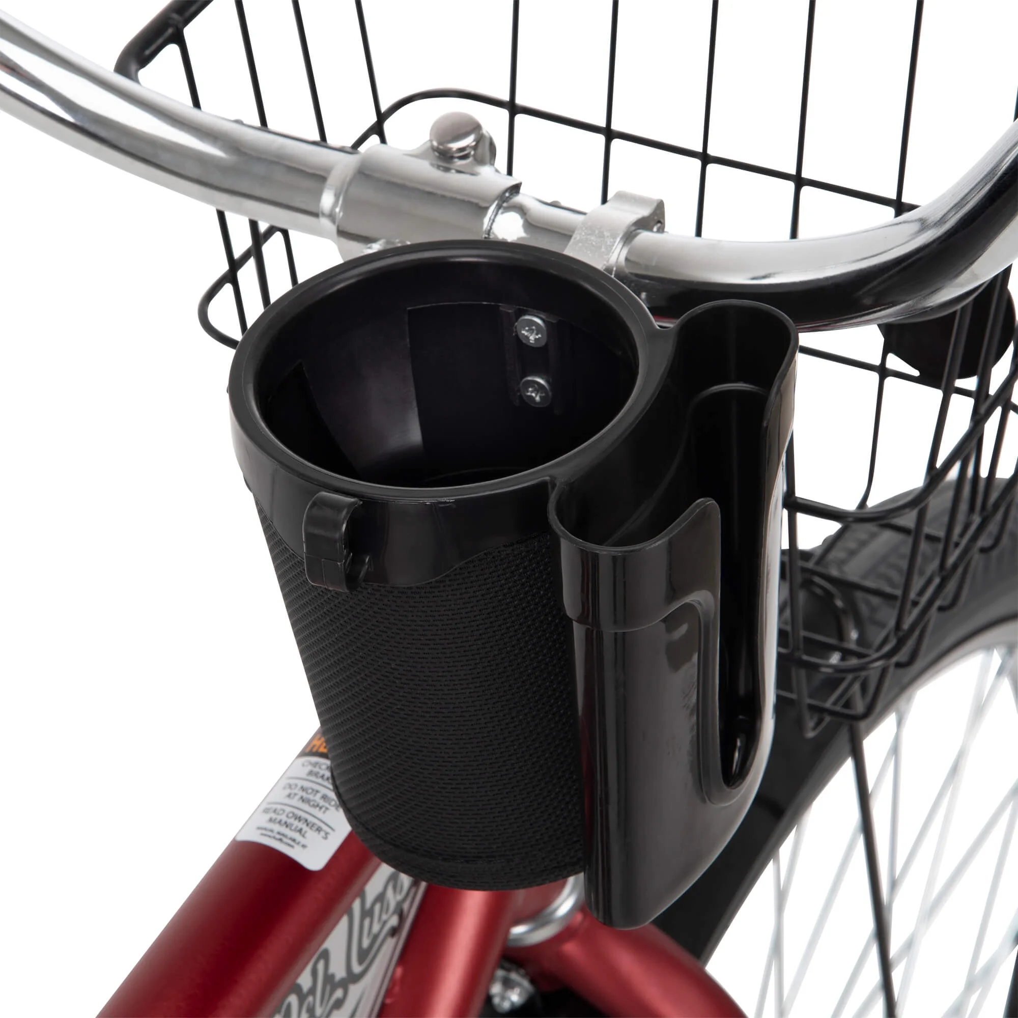 26" Nel Lusso Beach Cruiser Bike, Basket, Cargo Rack, Red, Ages 12+ Image 7
