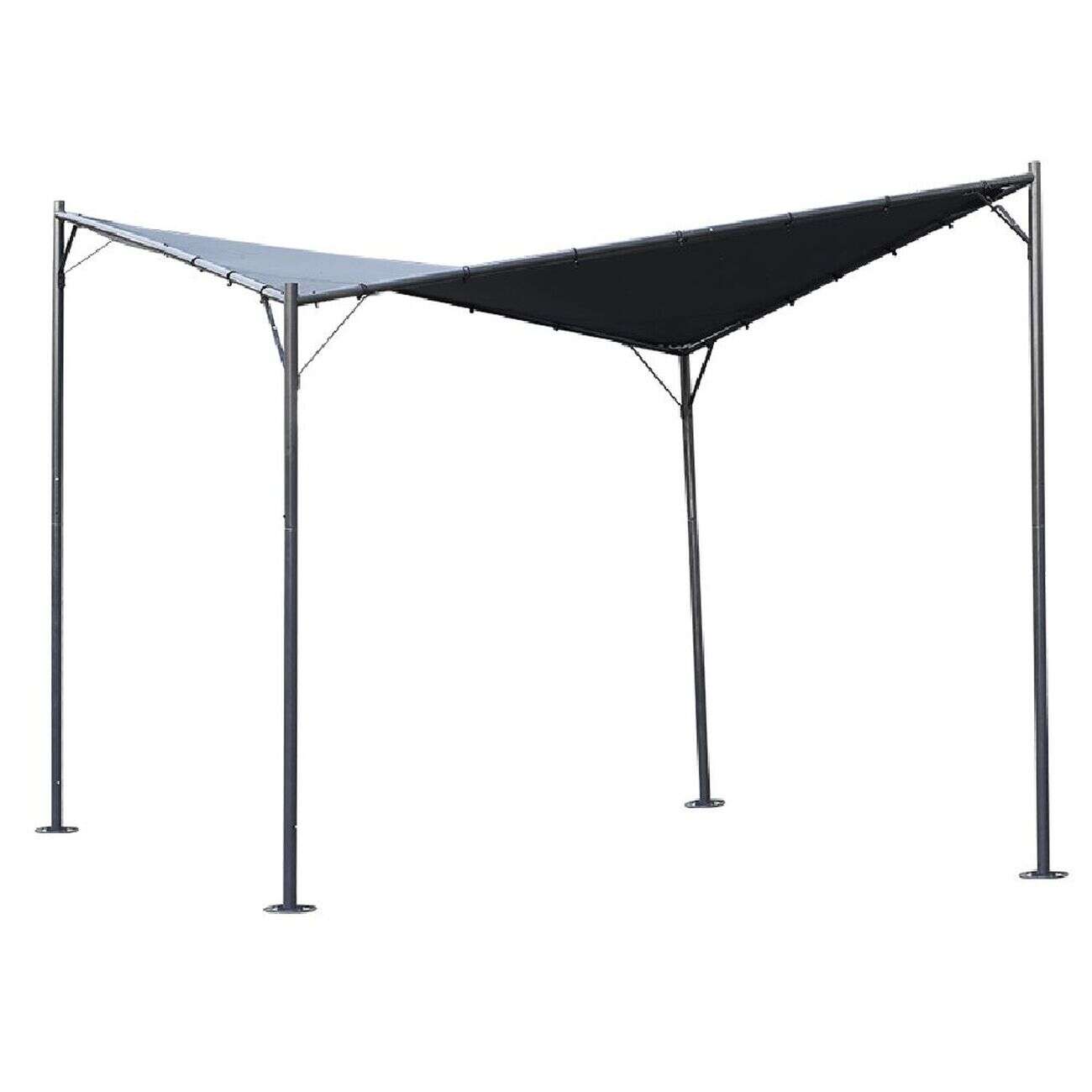 Tonnelle losange Venice gris UPF50+ 350x350xH270cm 12,25m²