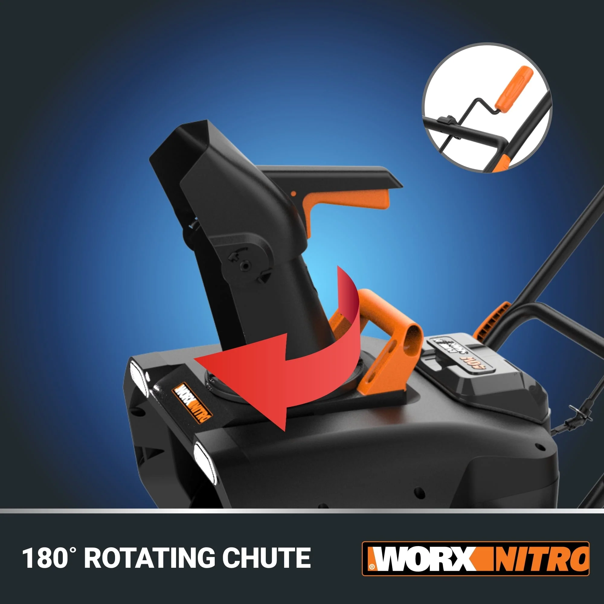 WO7131.1 40V Power Share 20" Cordless Snow Blower with Brushless Motor (4 Batteries Charger Included) - Image 4