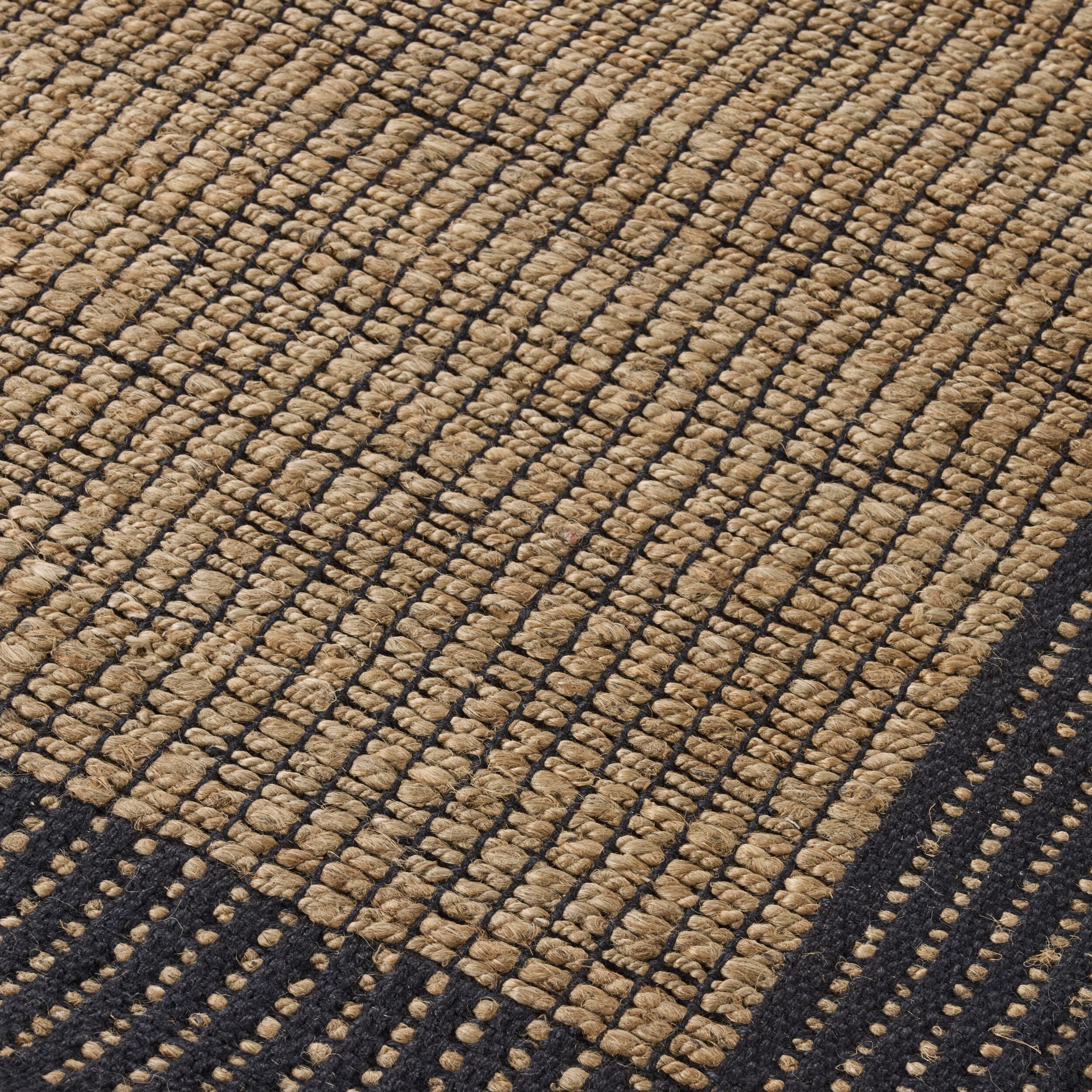Alhambra Border Jute Rug Walnut 150x240cm