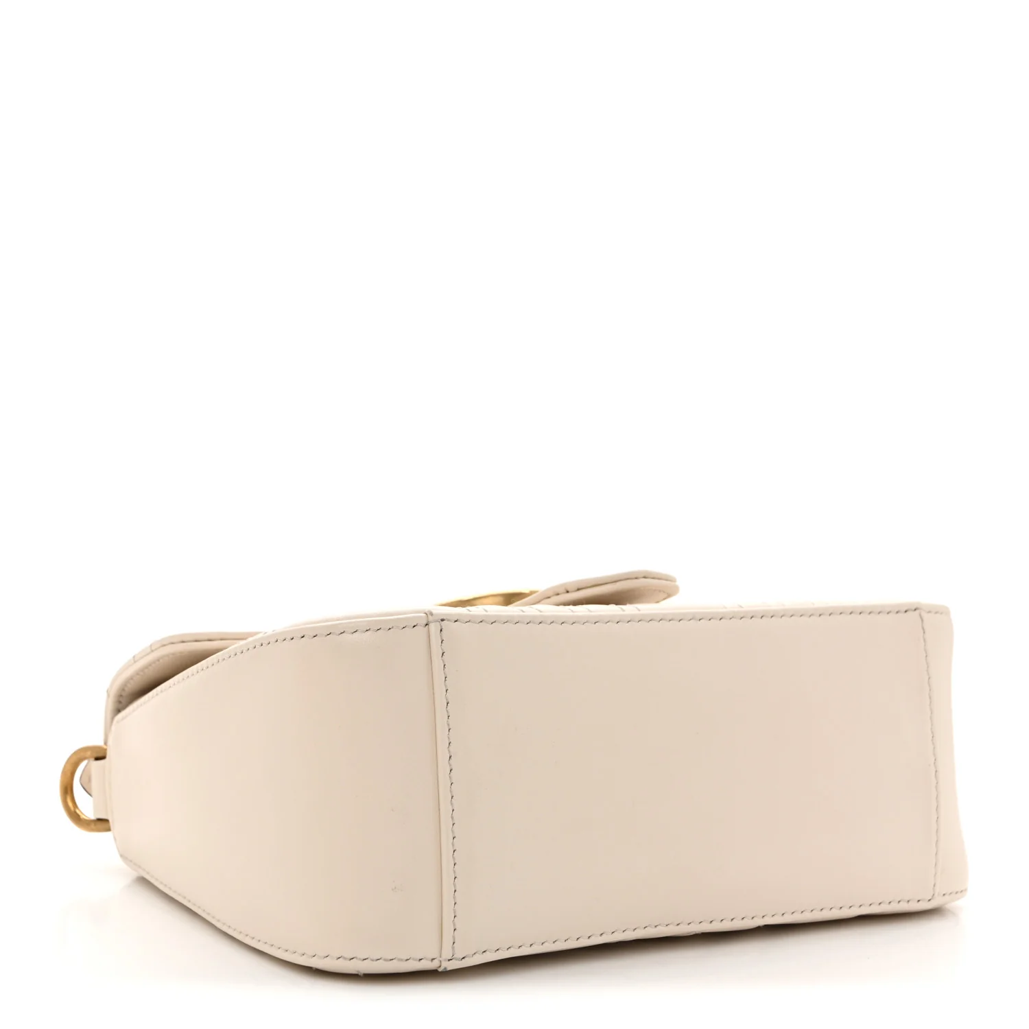 Calfskin Matelasse Mini GG Marmont Top Handle Shoulder Bag White