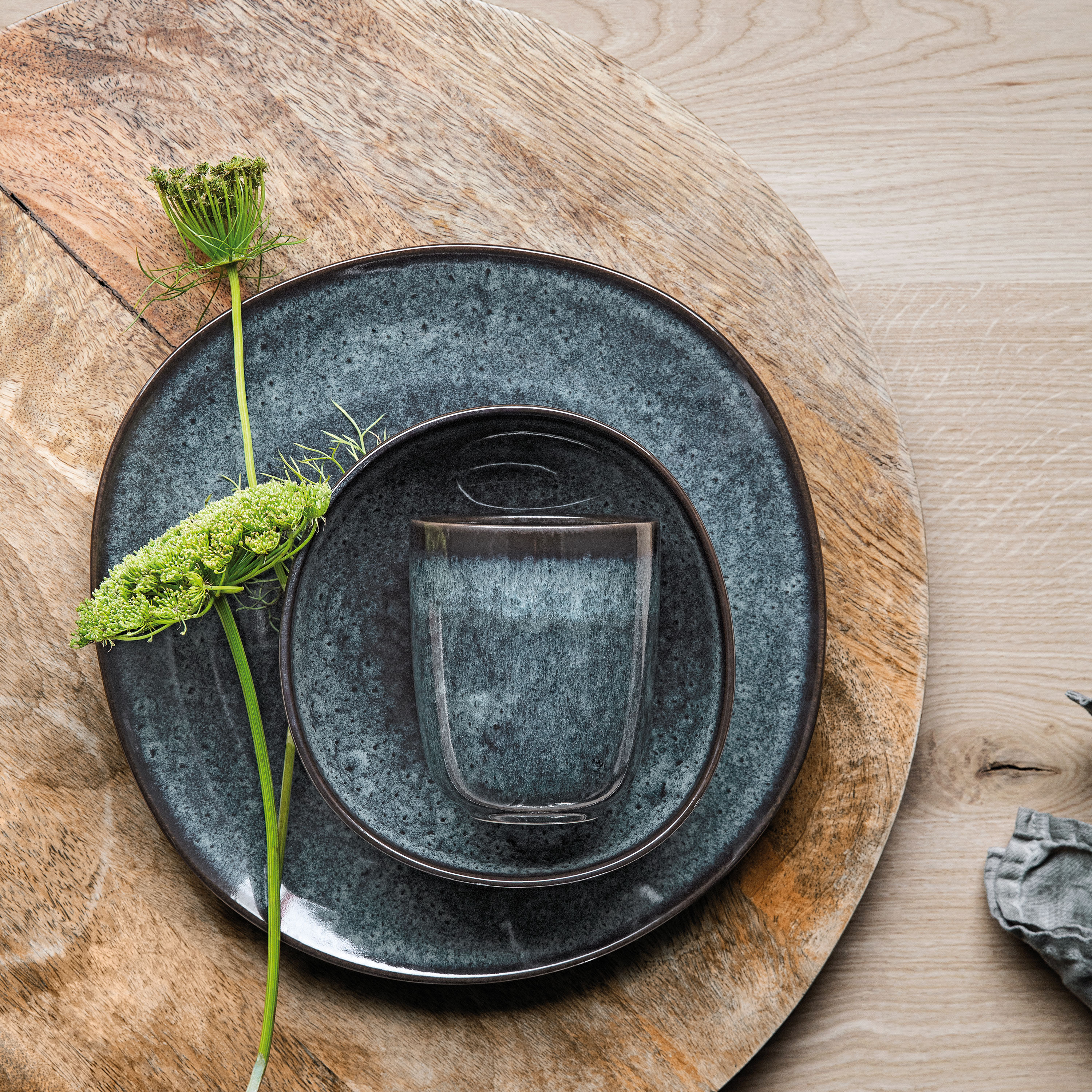 Lave Dinner plate - Grey, 11.1'' x 11'', stoneware