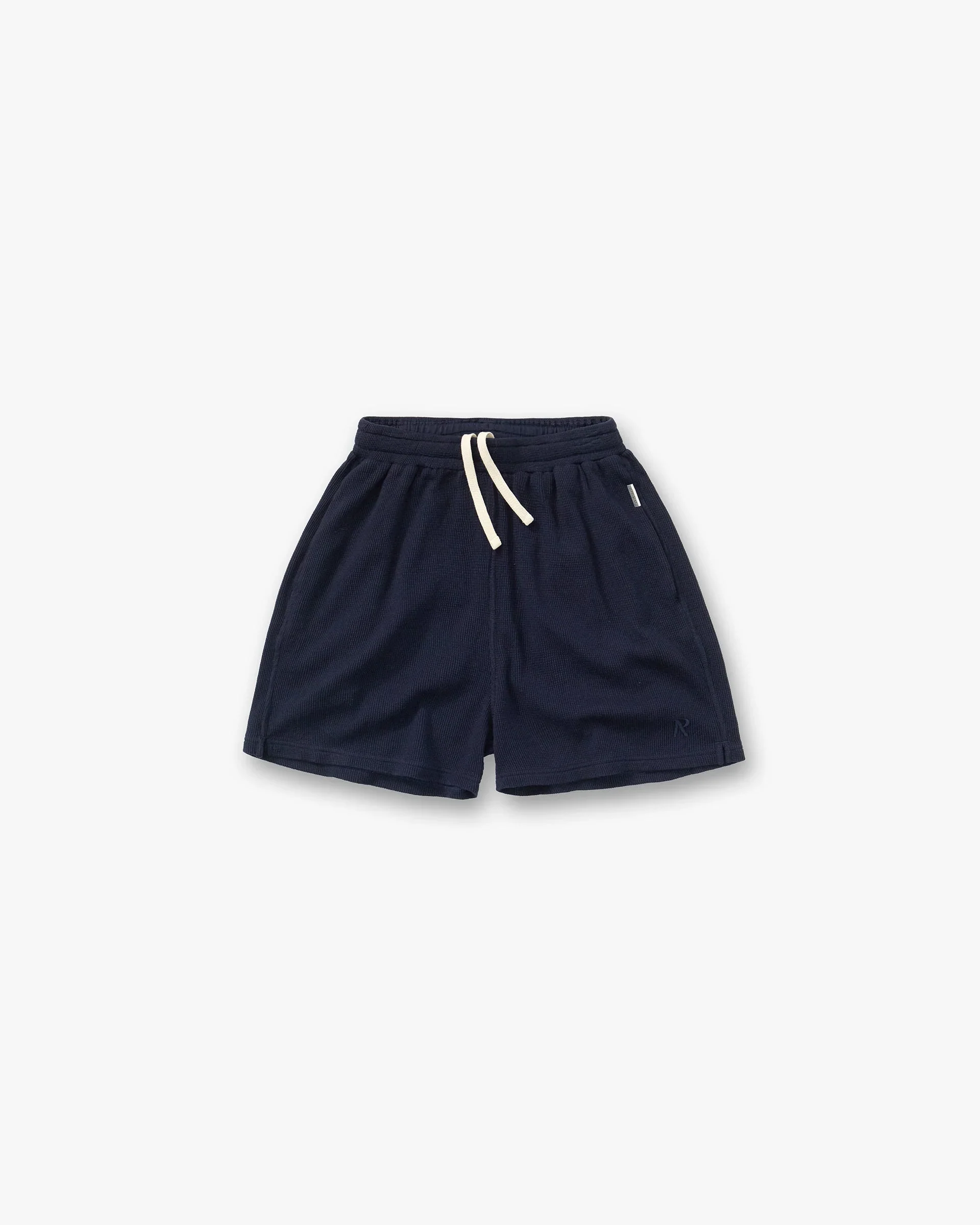 Initial Waffle Shorts - Midnight Navy