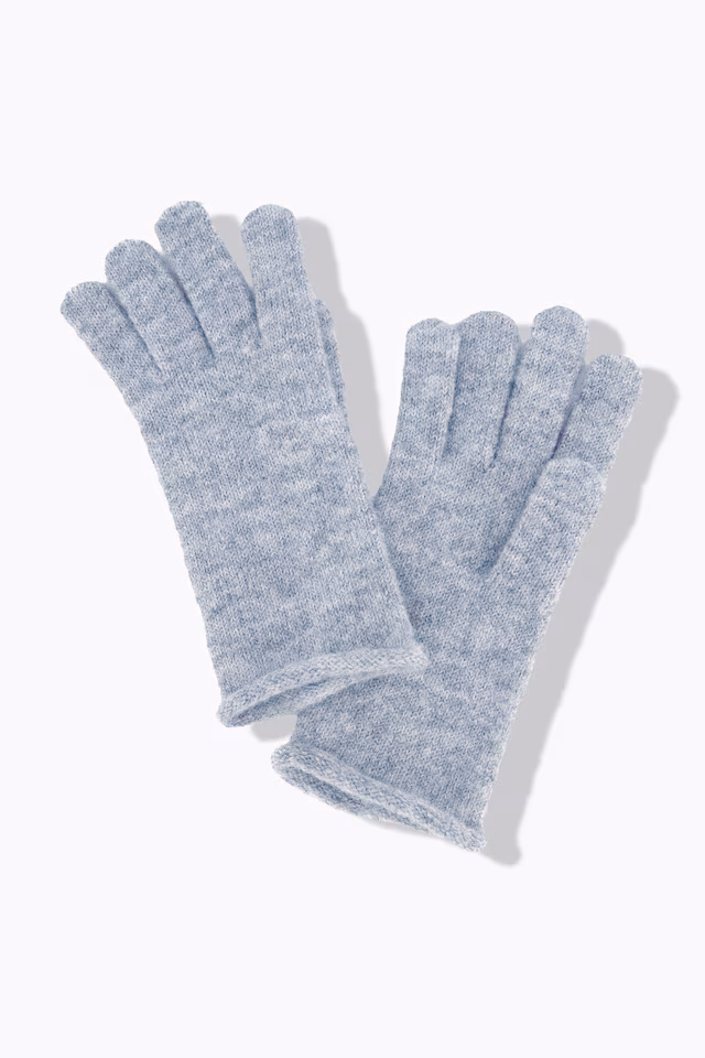 Knit Rolled Edge Gloves