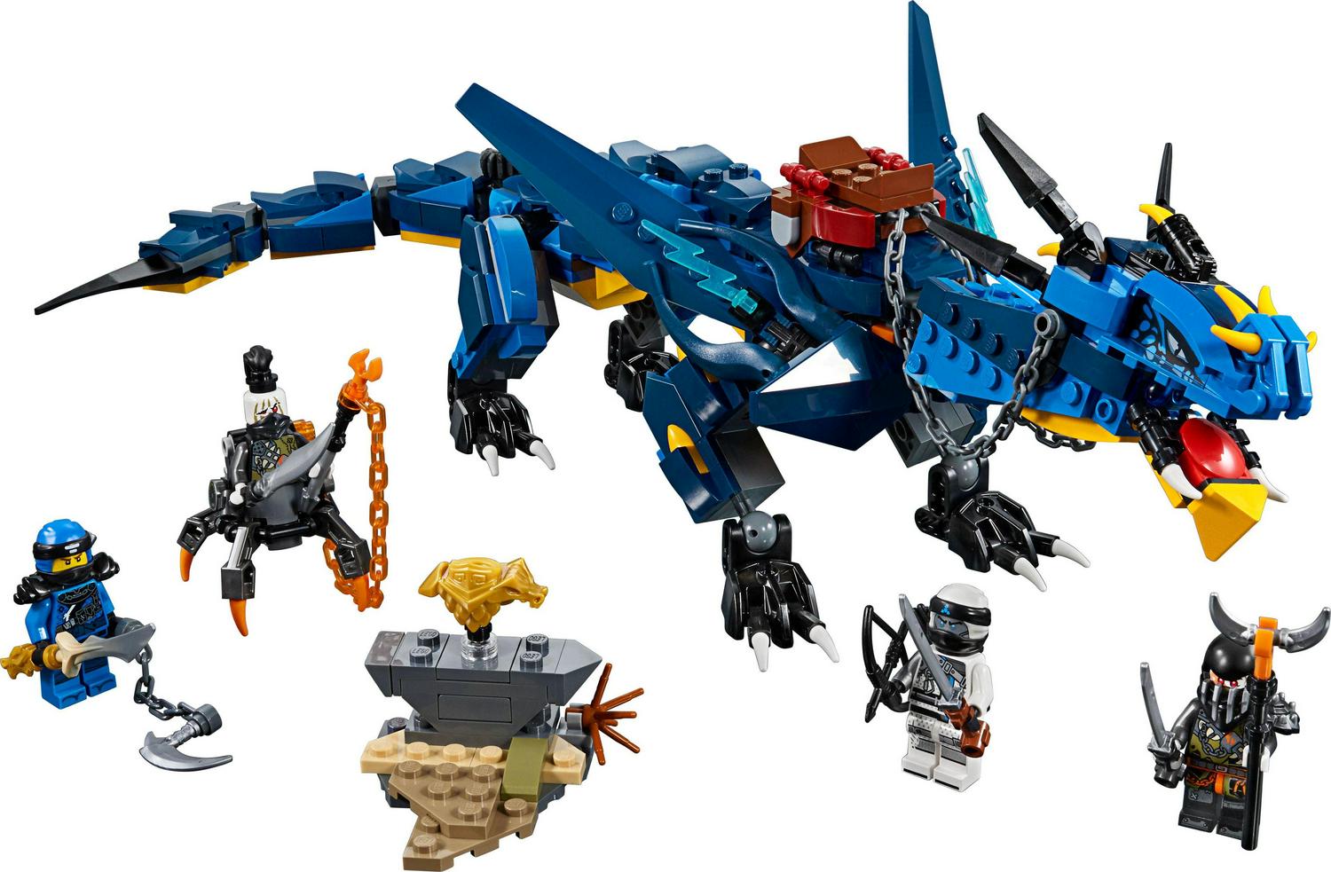 NINJAGO Masters of Spinjitzu: Stormbringer 70652 Ninja Toy Building Kit with Blue Dragon Model for Kids. Best Playset Gift for Boys (493 Piece) - Image 2