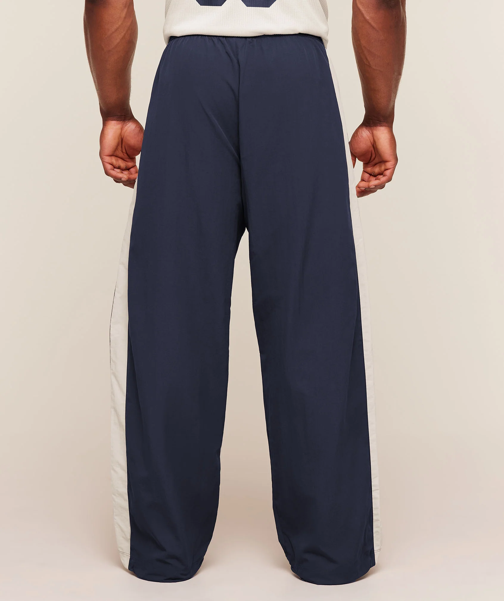 RETRO COLLEGIATE TRACK PANTS - Heavy Blue/Tinted White