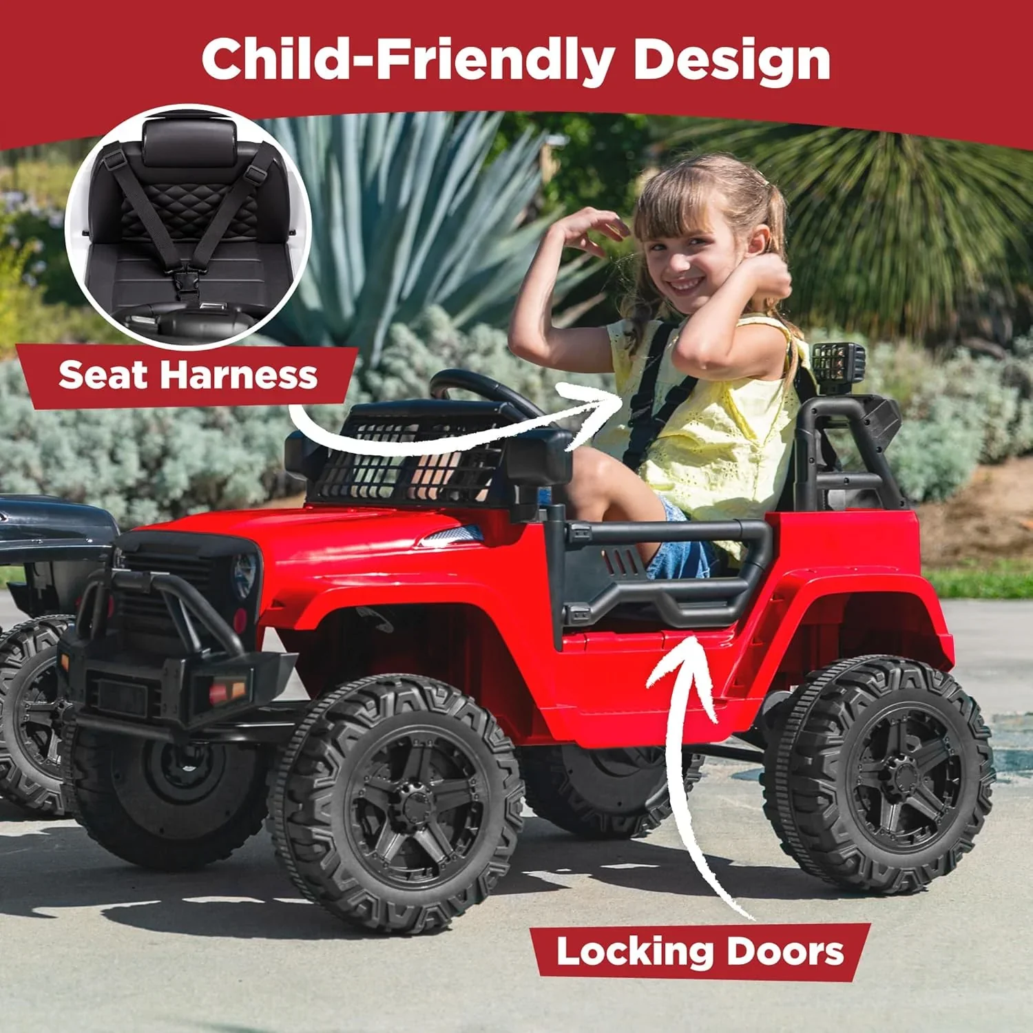Camion électrique pour enfants Best Choice Products 12V avec suspension à ressorts et lumières LED