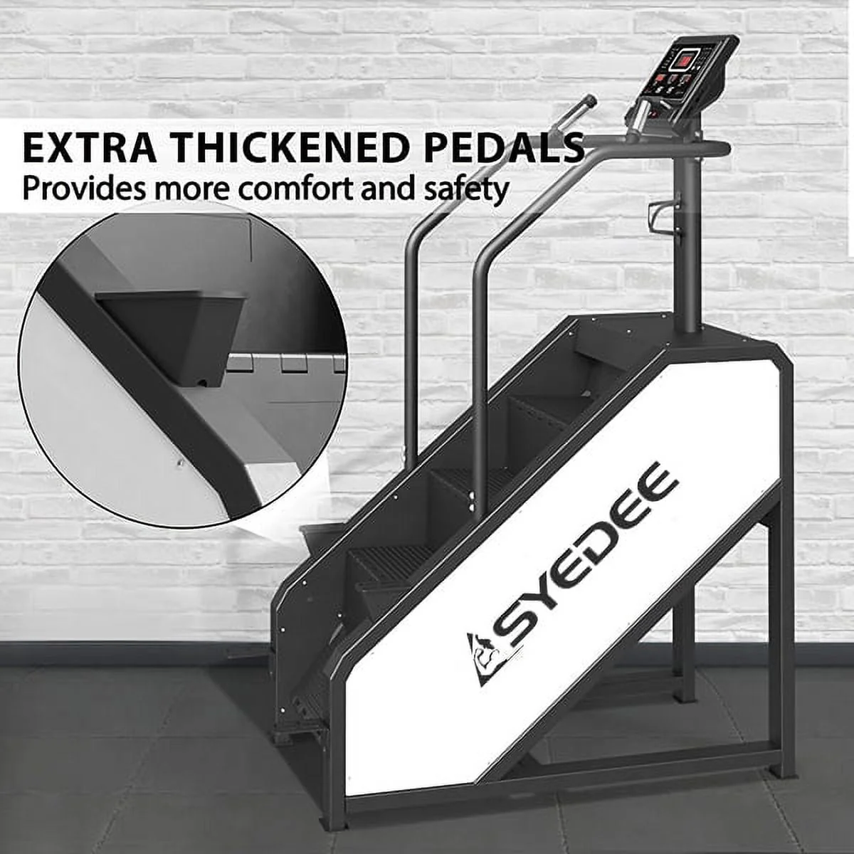Stairmaster, syedee Stair Stepper with LED Screen, Stepmill Exercise Machine with 12 Workout Programs, 441LBS Step Machine, 24 164 Steps/Minute(White) Image 3