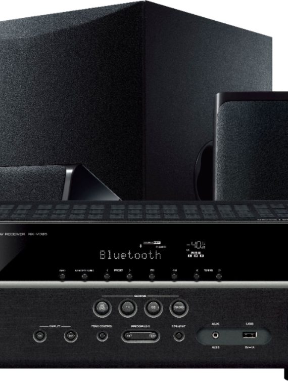 Yamaha 2025 – Système d'enceintes home cinéma 4K 5.1 canaux avec caisson de basses amplifié et streaming Bluetooth – Noir