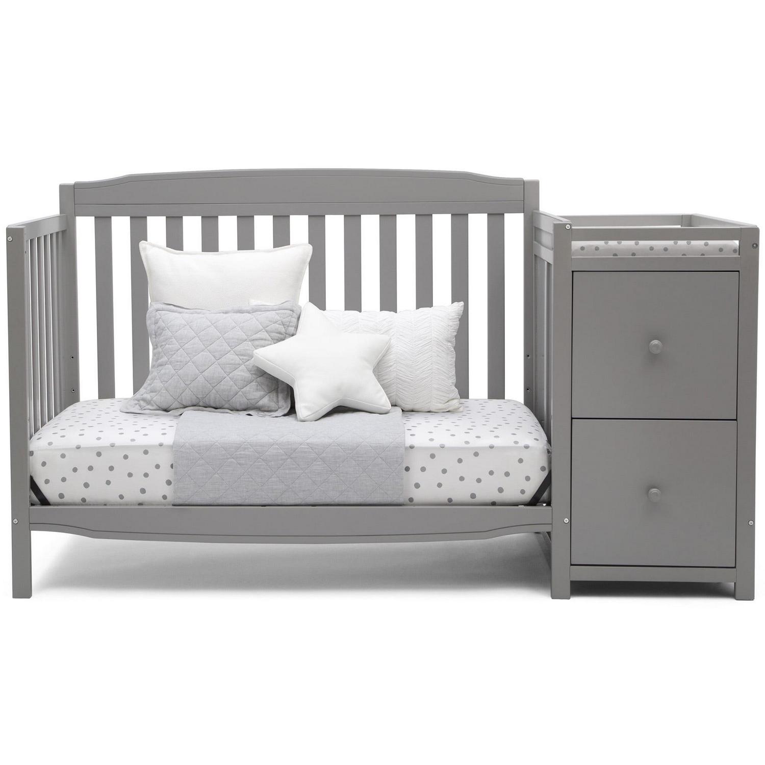 Mason 6-in-1 Convertible Crib and Changer. Gray - Image 10